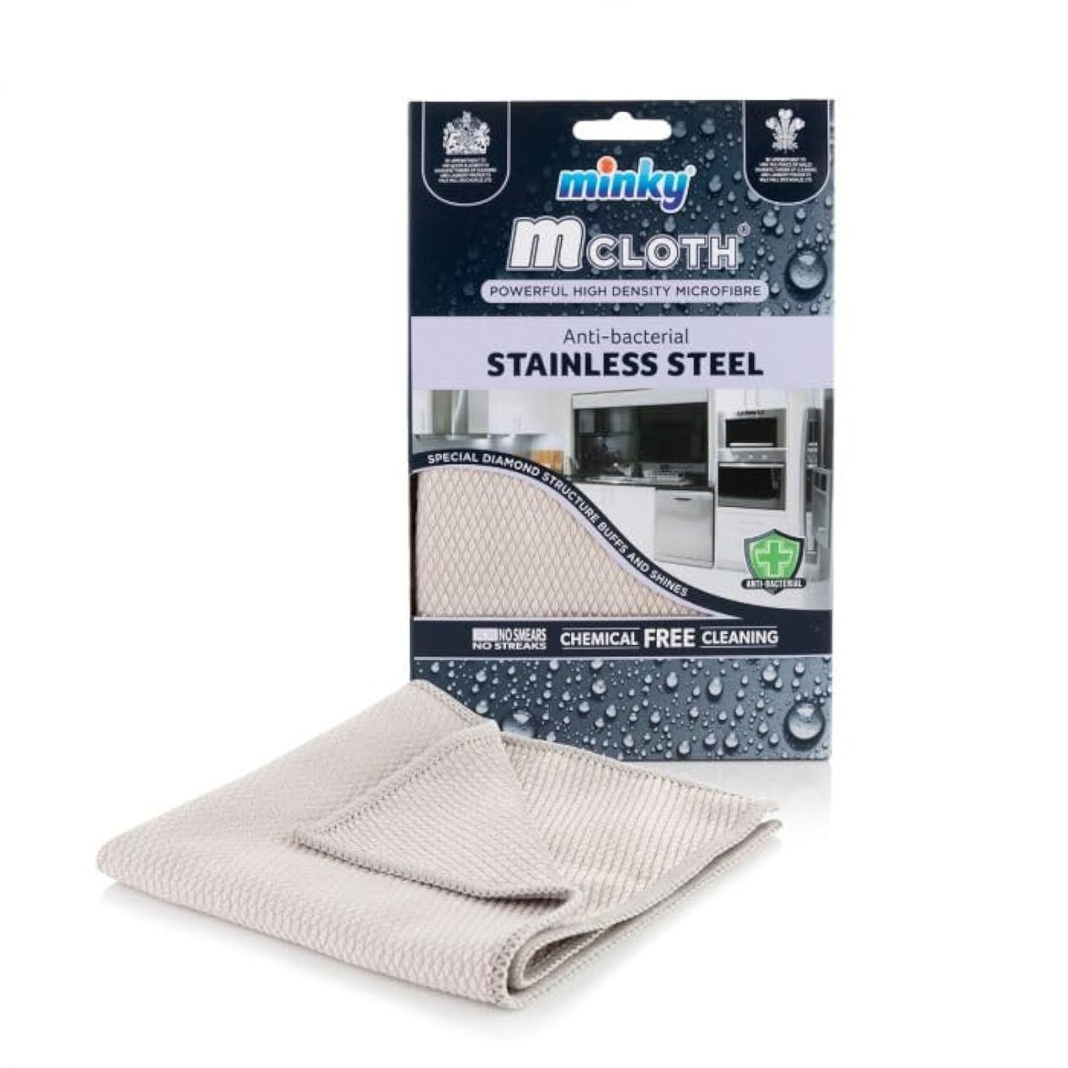 Minky Mcloth Stainless Steel Microfibre Cleaning Cloth, 1 Per Pack