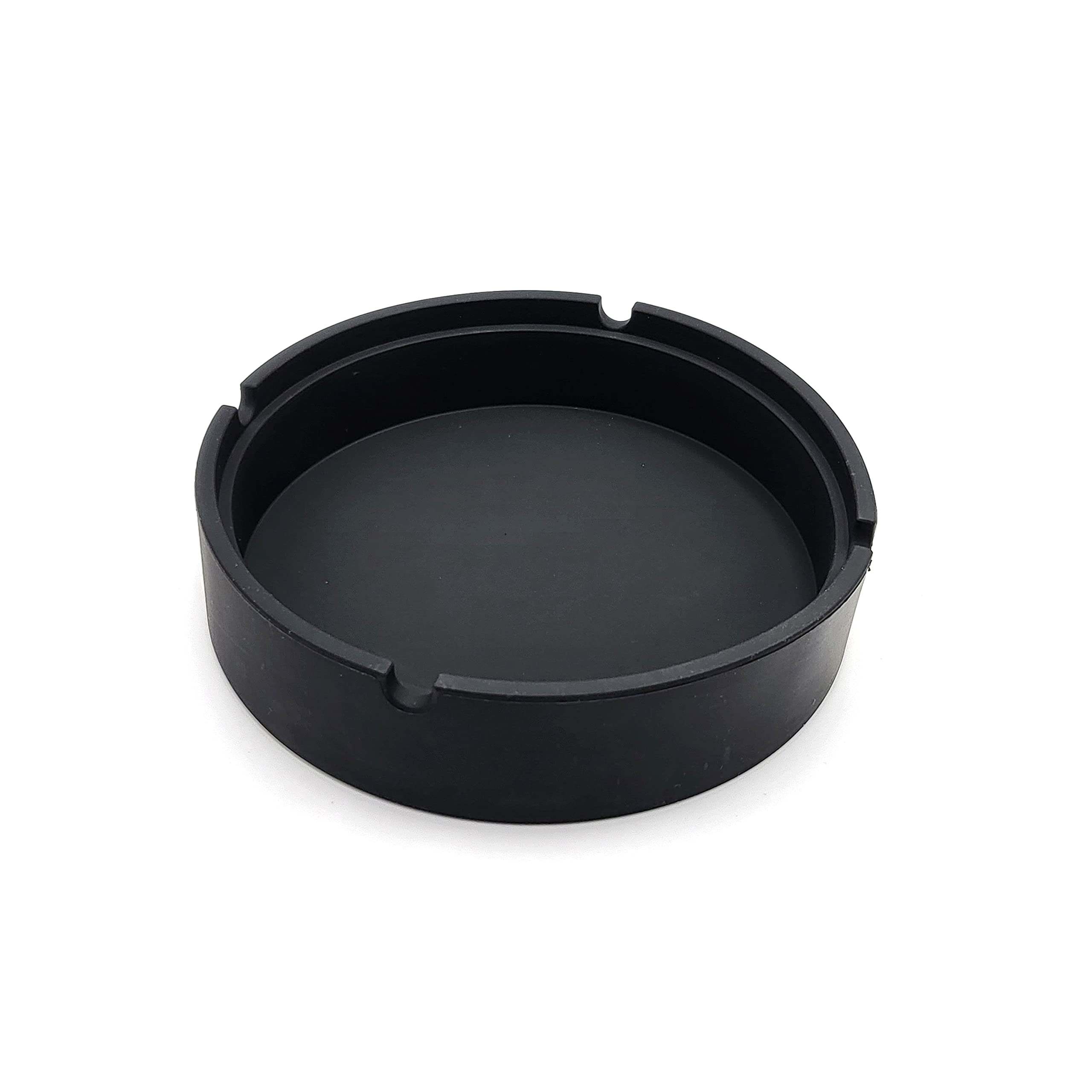 LARGE 12.8cm BWD AshTray Silicone Mould Black Round Shape Cigarette Ash Tray Holder Tobacco Indoor Outdoor Pubs Bars Use