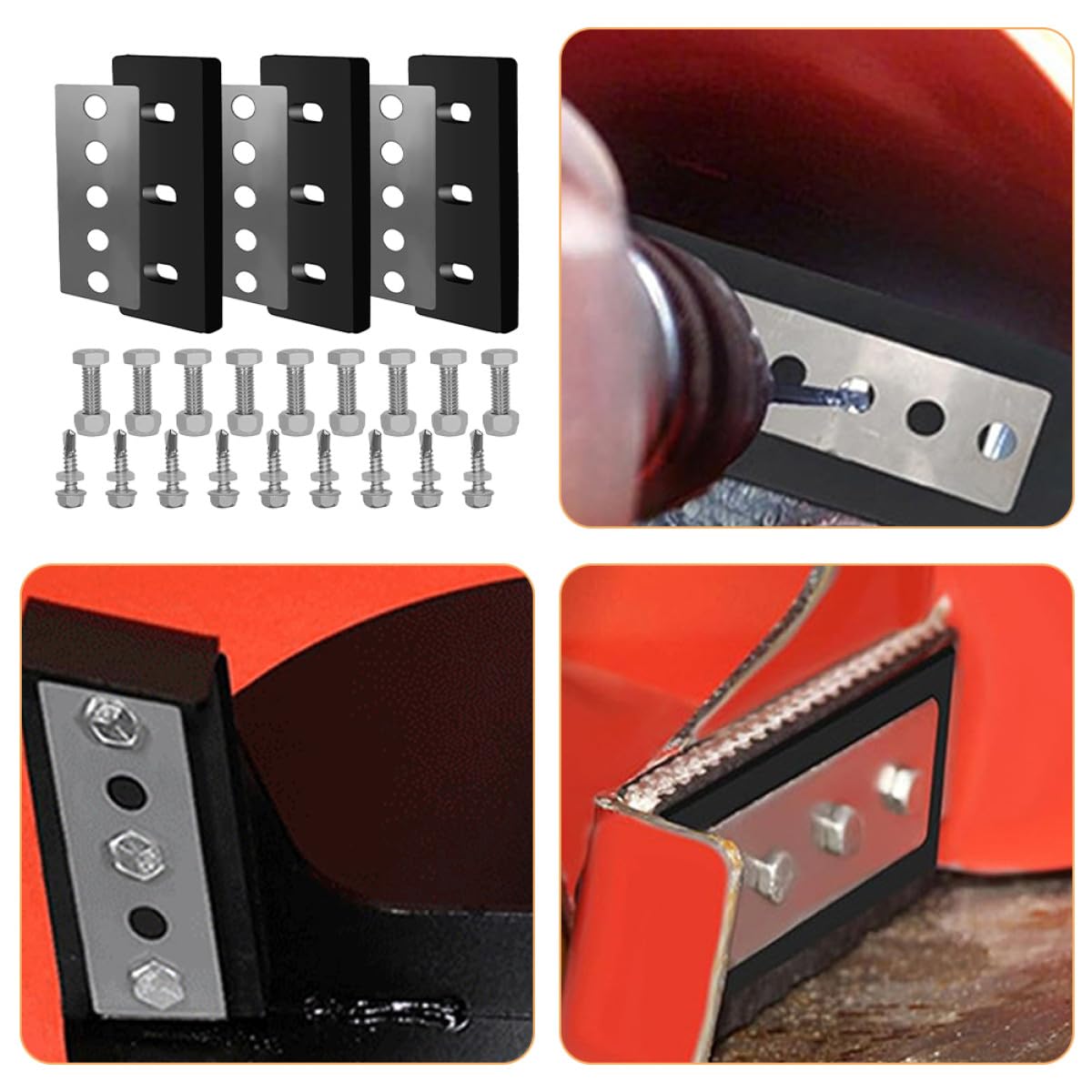 Hemobllo Kit Girante Sostituibile per Macchina per Neve, Set Impeller per Sostituzione, Installazione Facile, Metallo Inossidabile e Gomma, 3 Pezzi