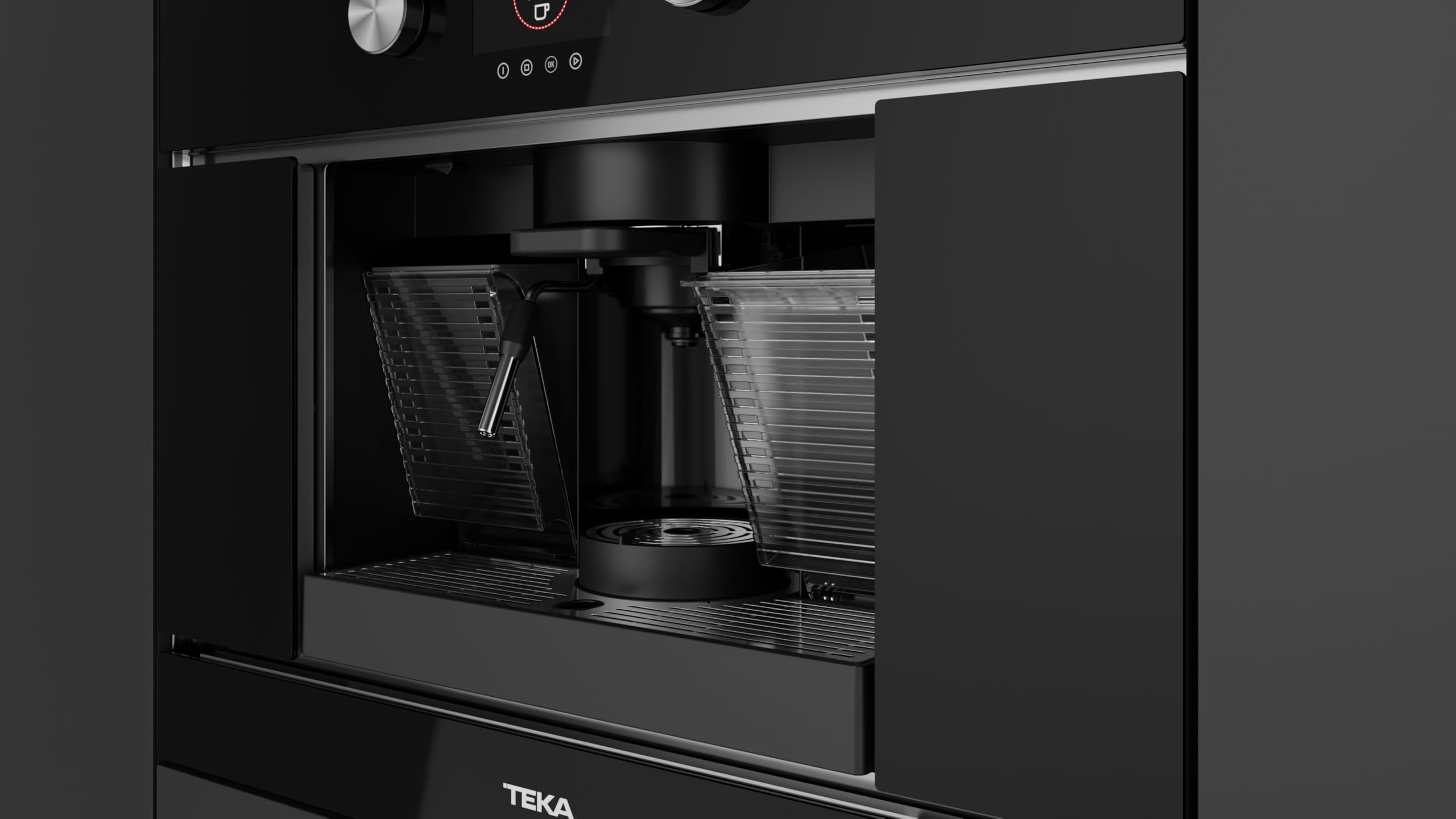 Teka Cafetera Multi Cápsula y Café Molido, 19 Bares, 1 Taza, Pantalla TFT, Vaporizador, Depósito 1L, Modelo CLC 8350 MC