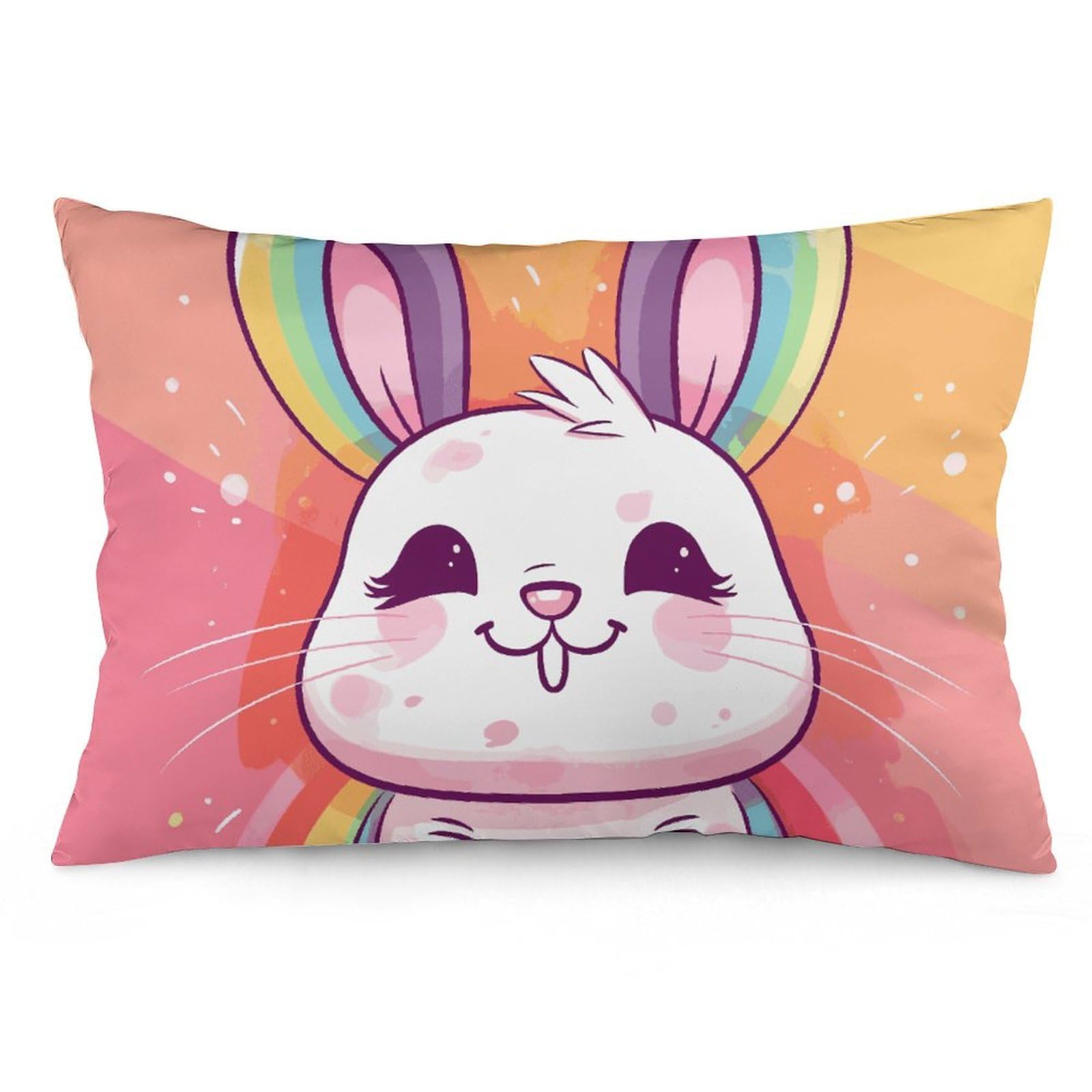 NTVOWPZO 2 Pack Decoration Throw Pillow Covers 20"x30" Pillowcases Covers Chubby Rabbit Pillowcases Modern Farmhouse Home Decor Sofa Cushions Covers for Couch Bed Living Room