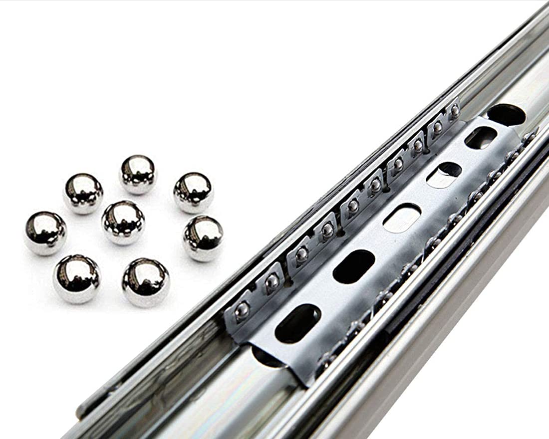 Rieles de cajón resistentes de 1200 mm con bloqueo de extensión completa, guías de rodamiento de bolas, resistentes hasta 120 kg, guías telescópicas para cajones