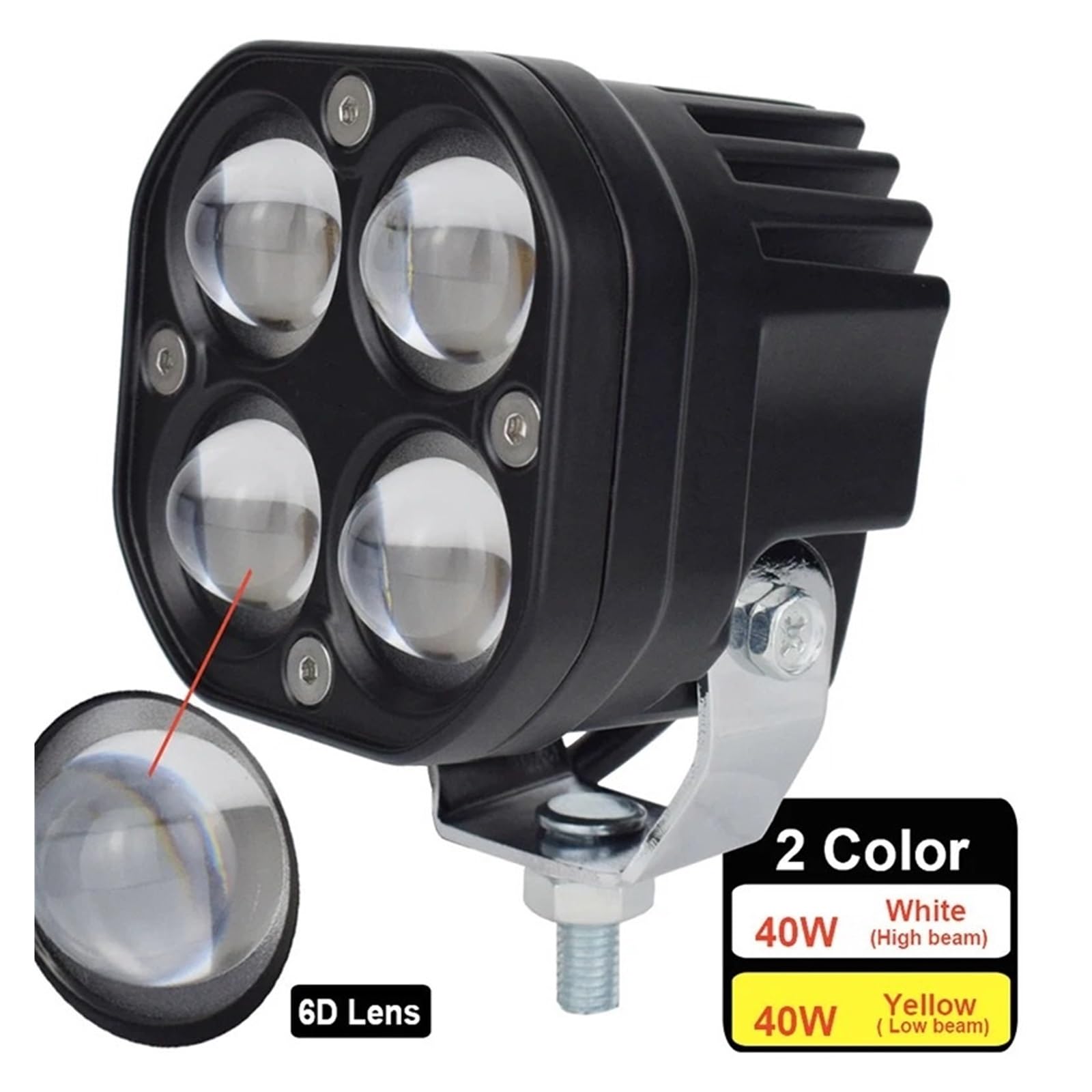 Focos Led Trabajo Coche Camión 4x4 3 Pulgadas 12V 24V Luces Tipo Pod Faros Delanteros Motocicletas Barra Reflectora Antiniebla Faros De Motocicleta(2pc white)