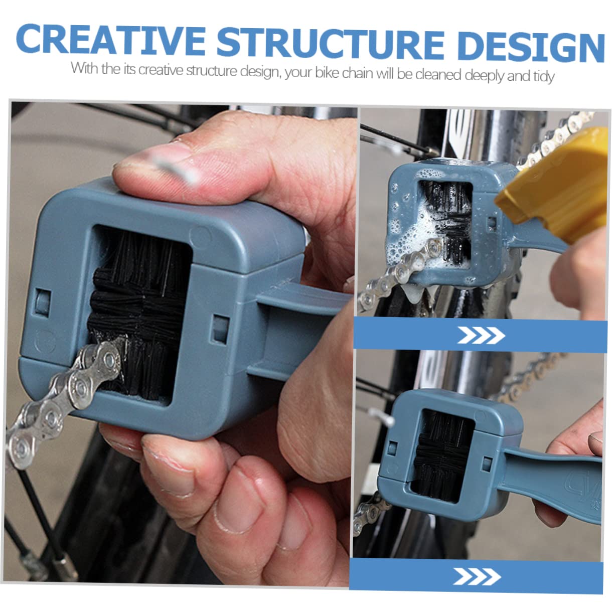 KOMBIUDA Convenient Bike Chain Cleaner Compact Bike Chain Brush Reusable Motorcycle Cleaner for All of