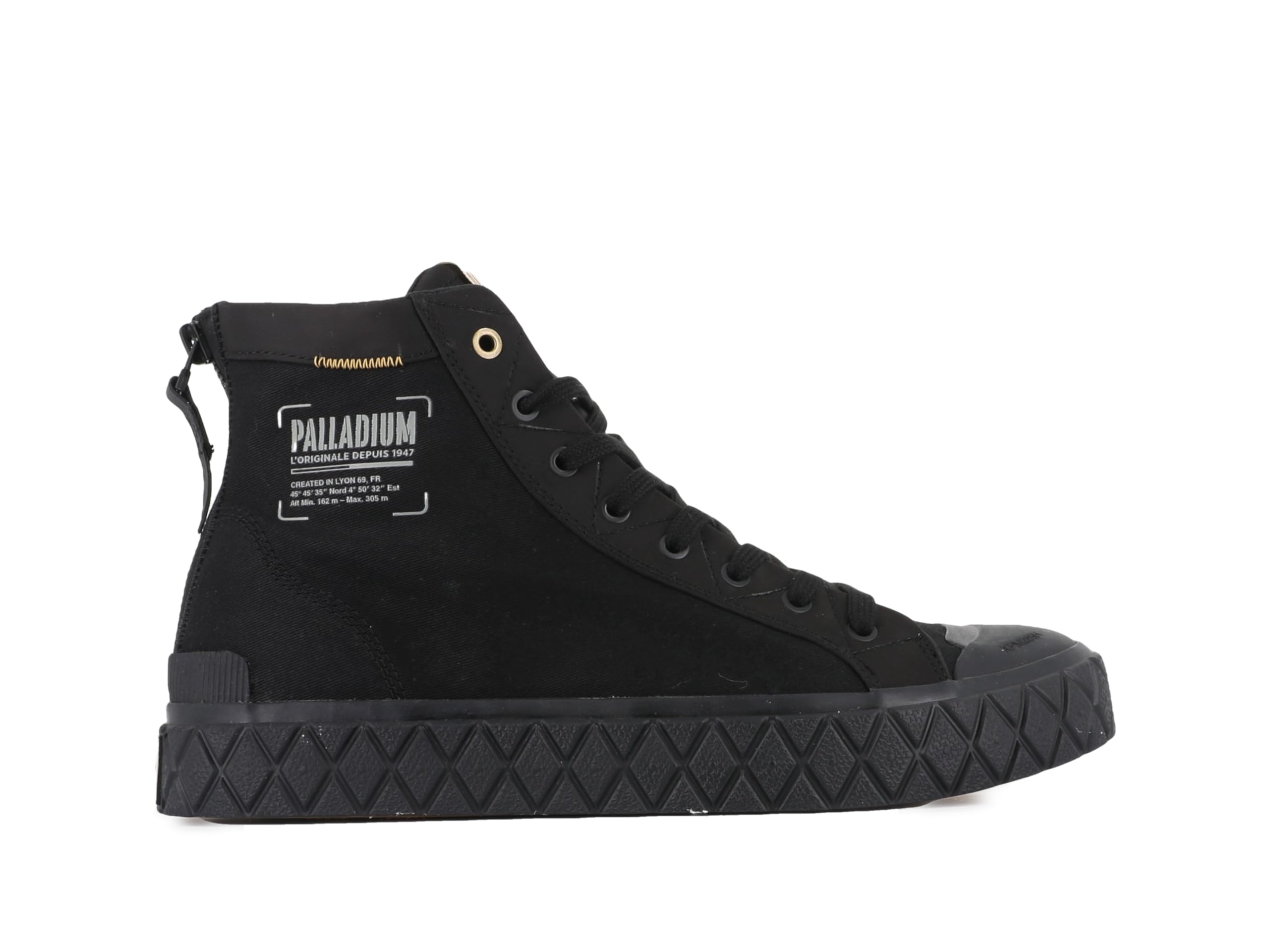 Palladium Unisex Palla ACE Detroit Basket, Black, 7.5 UK, Black, 8.5 UK