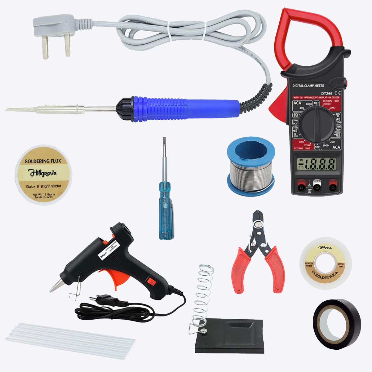 Hillgrove HGCM1414M1 11in1 Digital Volt Clamp Meter Multimeter AC DC Auto Range Continuity Digital Tester Kit Meter