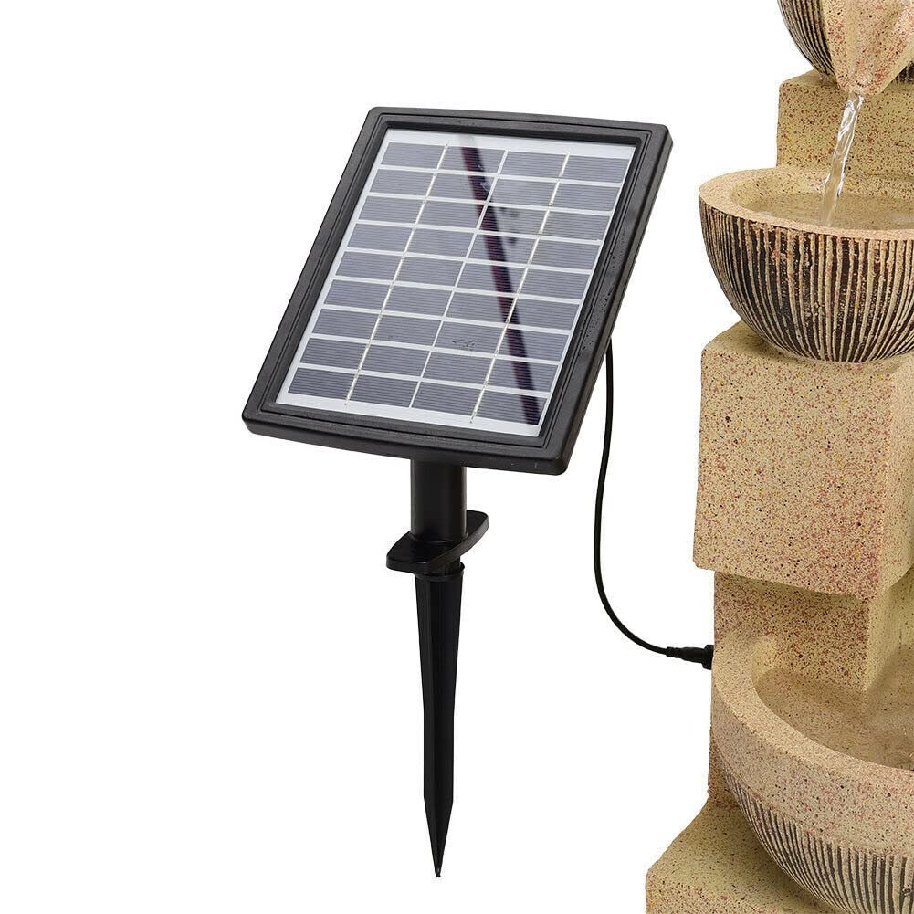 Fontana Da Giardino Solare Fontana Decorativa Fontana Da Interno Fontana Con Luce A LED E Batteria Agli Ioni Di Litio Cascata Per Giardino, Laghetto Da Giardino, Patio (4-TONKR&Uuml;GE IM BAUMFELS