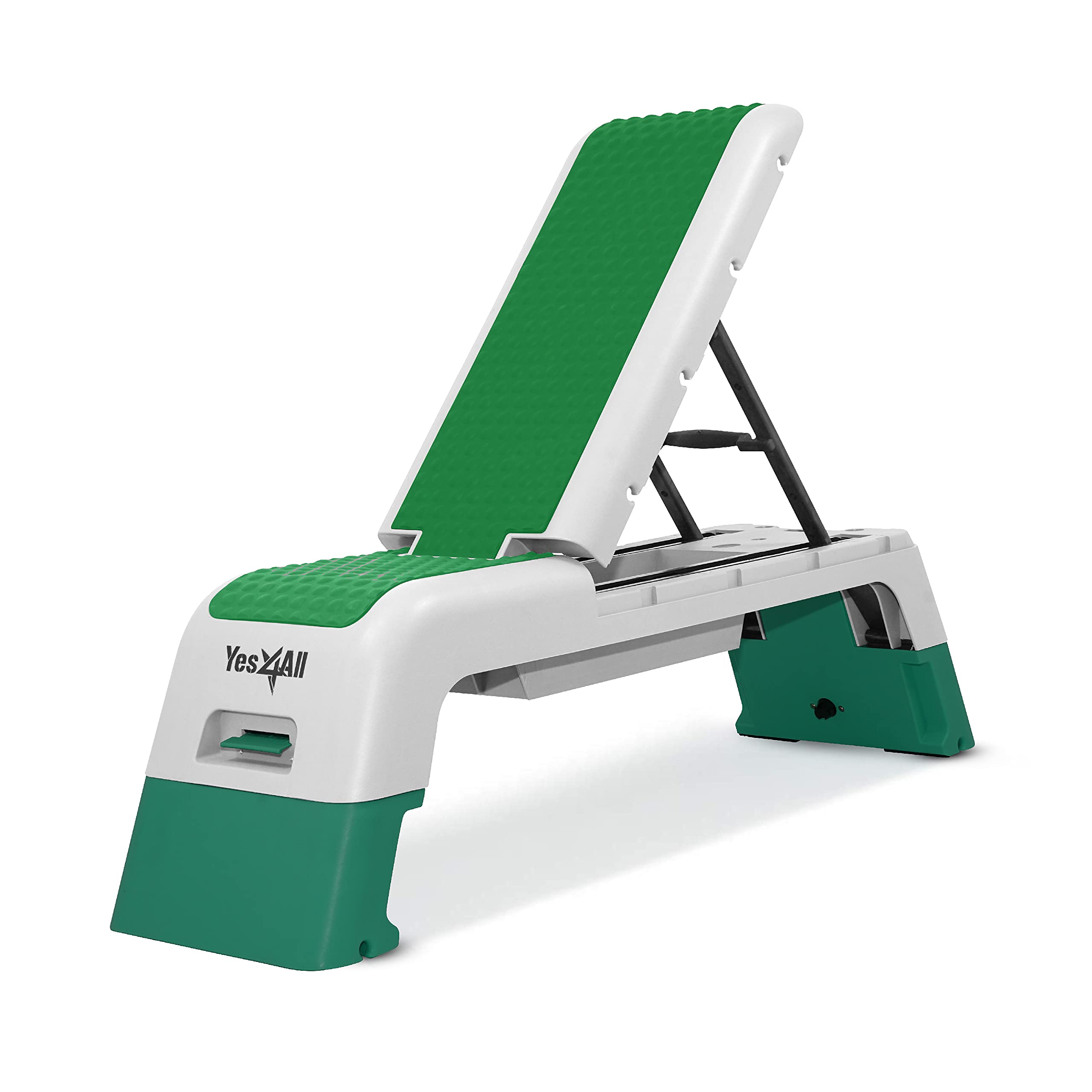 Yes4All Multifunctional Fitness Aerobic Step Platform/Aerobic Deck,  Household Step Workout Bench for Home Gym (Green/White)