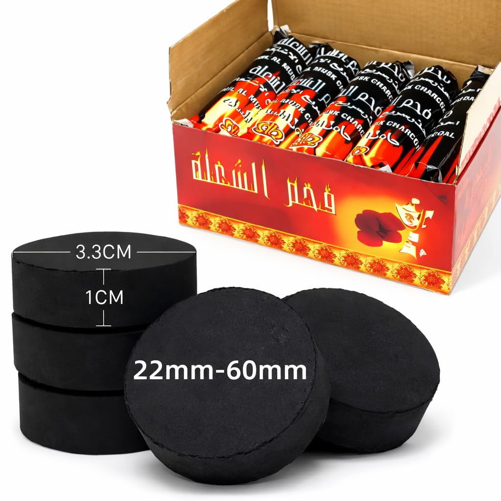 100 Charcoal Disc Tablets – Instant Light Hookah Shisha Coal