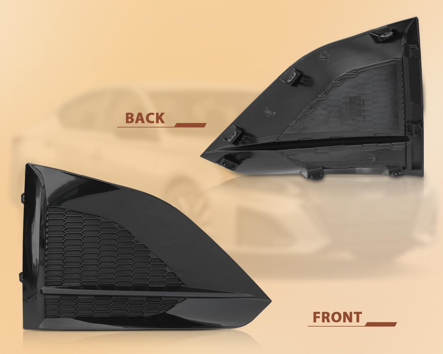 Amazon.com: Kspeed Front Bumper Fog Light Cover Black Bezel