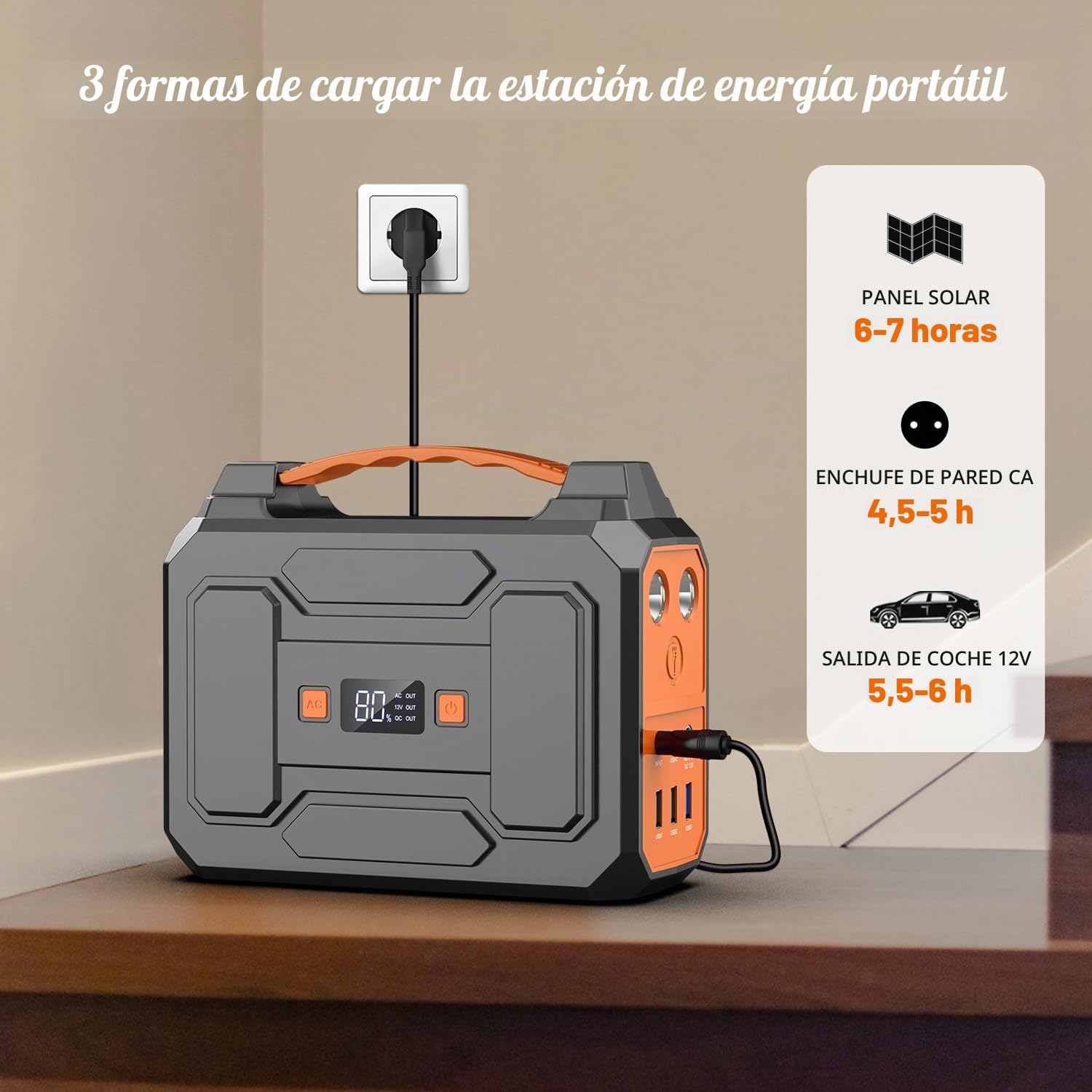 Powkey Powerstation Portátil Con Solarpanel 99Wh/27000mAh - 40W Faltable Solarpanel 100W Solargenerador Con 230V AC/18W USB-A/USB-C Para Wohnmobil Camping