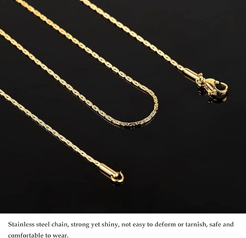 Miniatura 4 de UMAOKANG Cadena de collar de serpiente para hacer joyas, cadenas de acero inoxidable chapadas en oro, suministros de joyería a granel