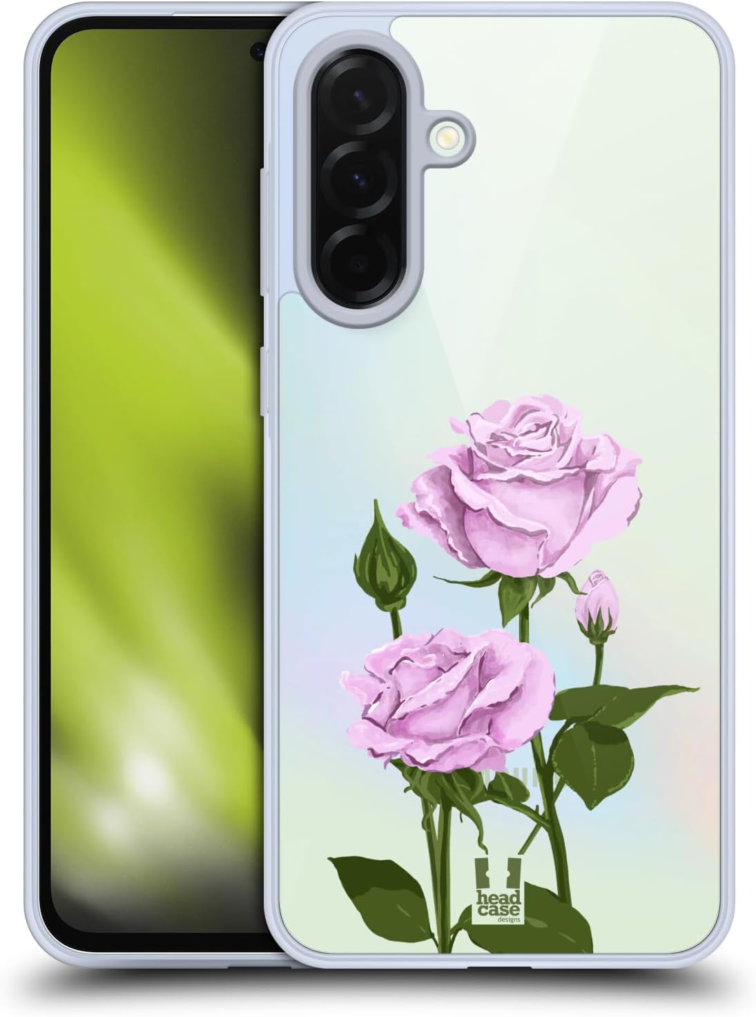 Head Case Designs Sterling Silver Roses and Wildflowers Gel Case [Military Grade Protection] Compatible with Samsung Galaxy A36 5G