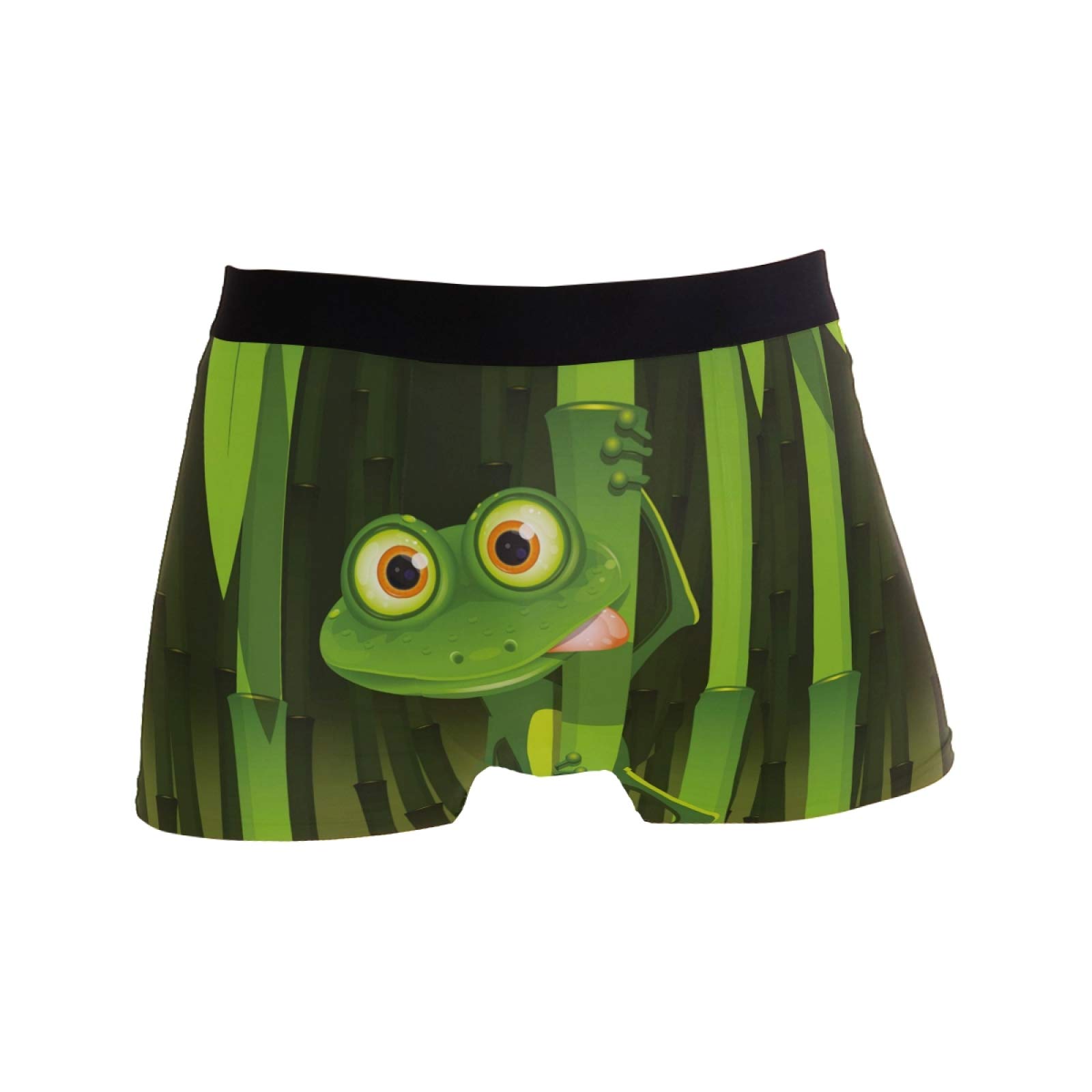 Linomo Men's Multicoloured Boxer Briefs Funny Frog Green Boxers Shorts Underwear Underpants