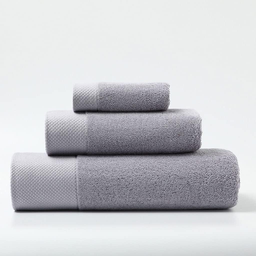 Cotton Towel Set 160 * 80 Bath Towel 80 * 40 Hand Towel 33 * 33 Face Towel Soft and Thick Hotel Quality(C)