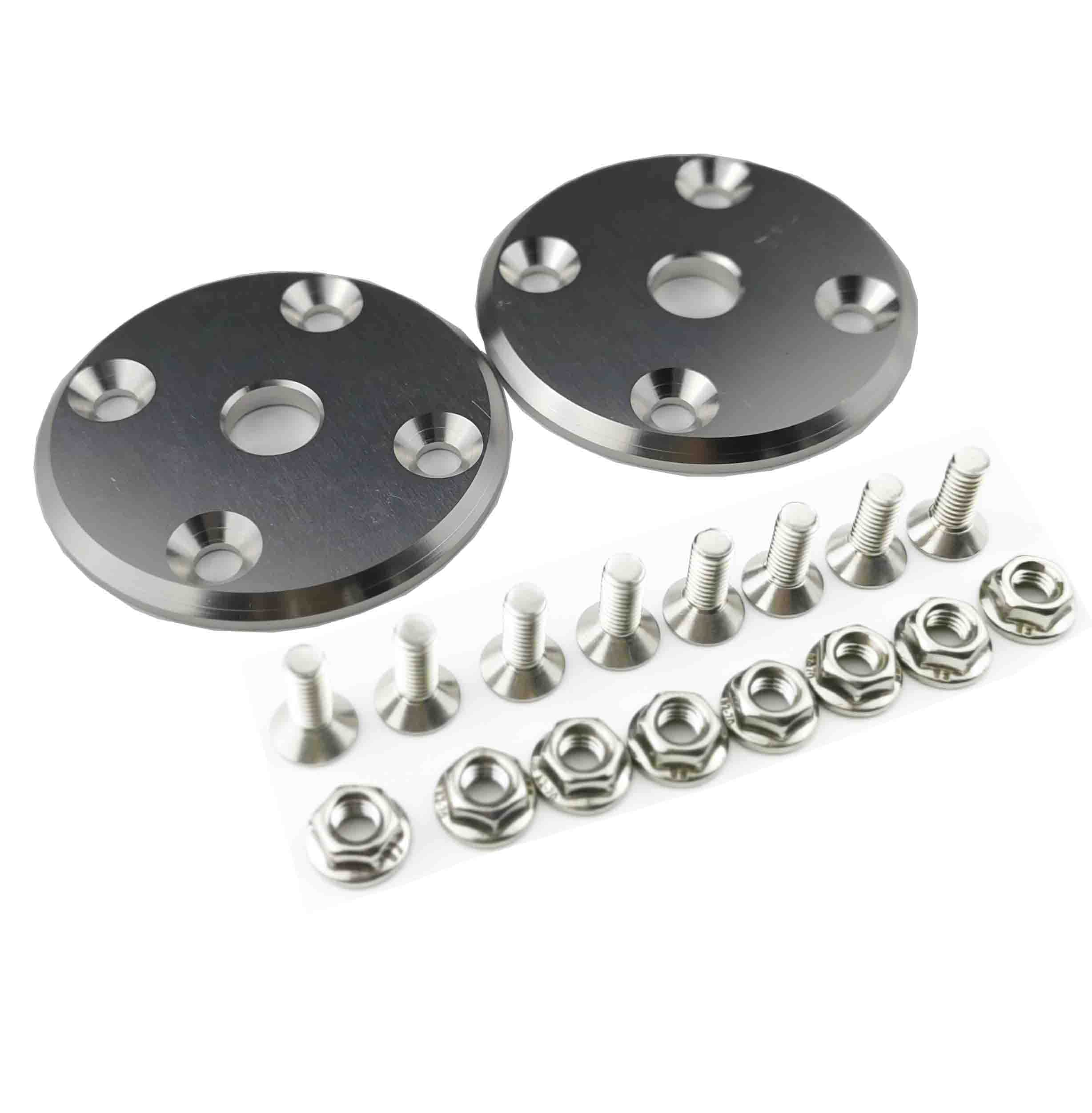 Universal Replacement Hood Pin Plate Kit Made in Aluminum