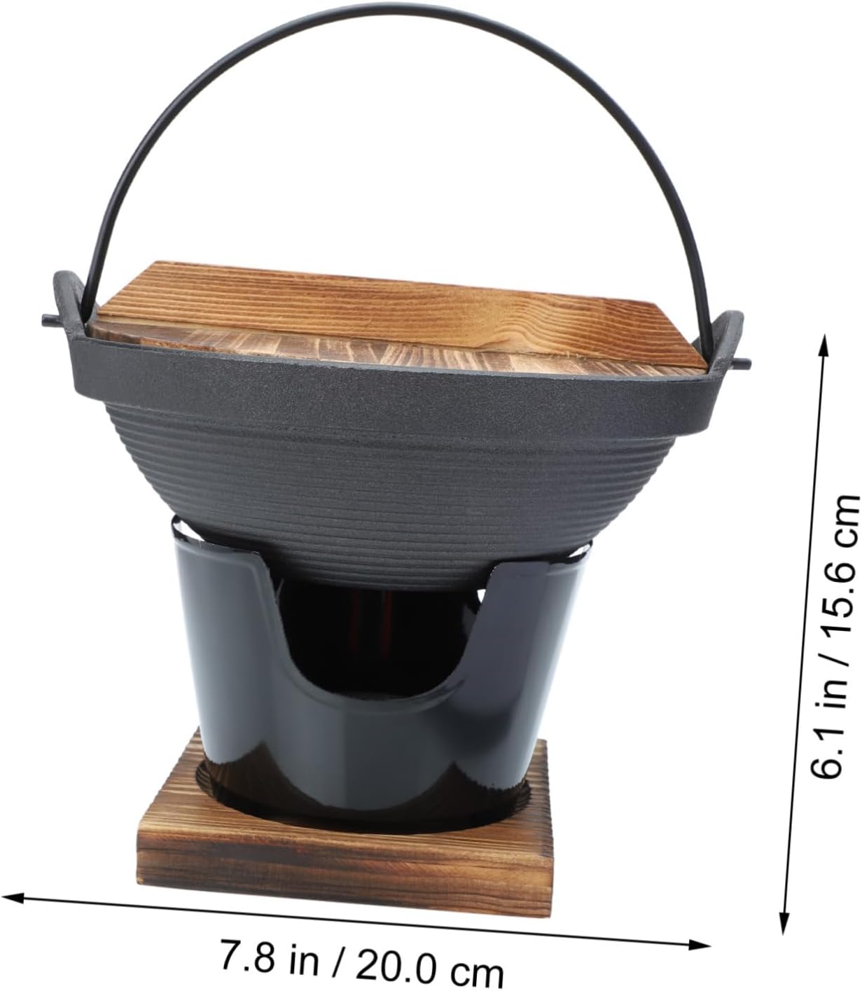 Japanese Style Iron Pot Outdoor Cooking Equipment Sturdy Stockpot Small Saucepan Camping Cookset