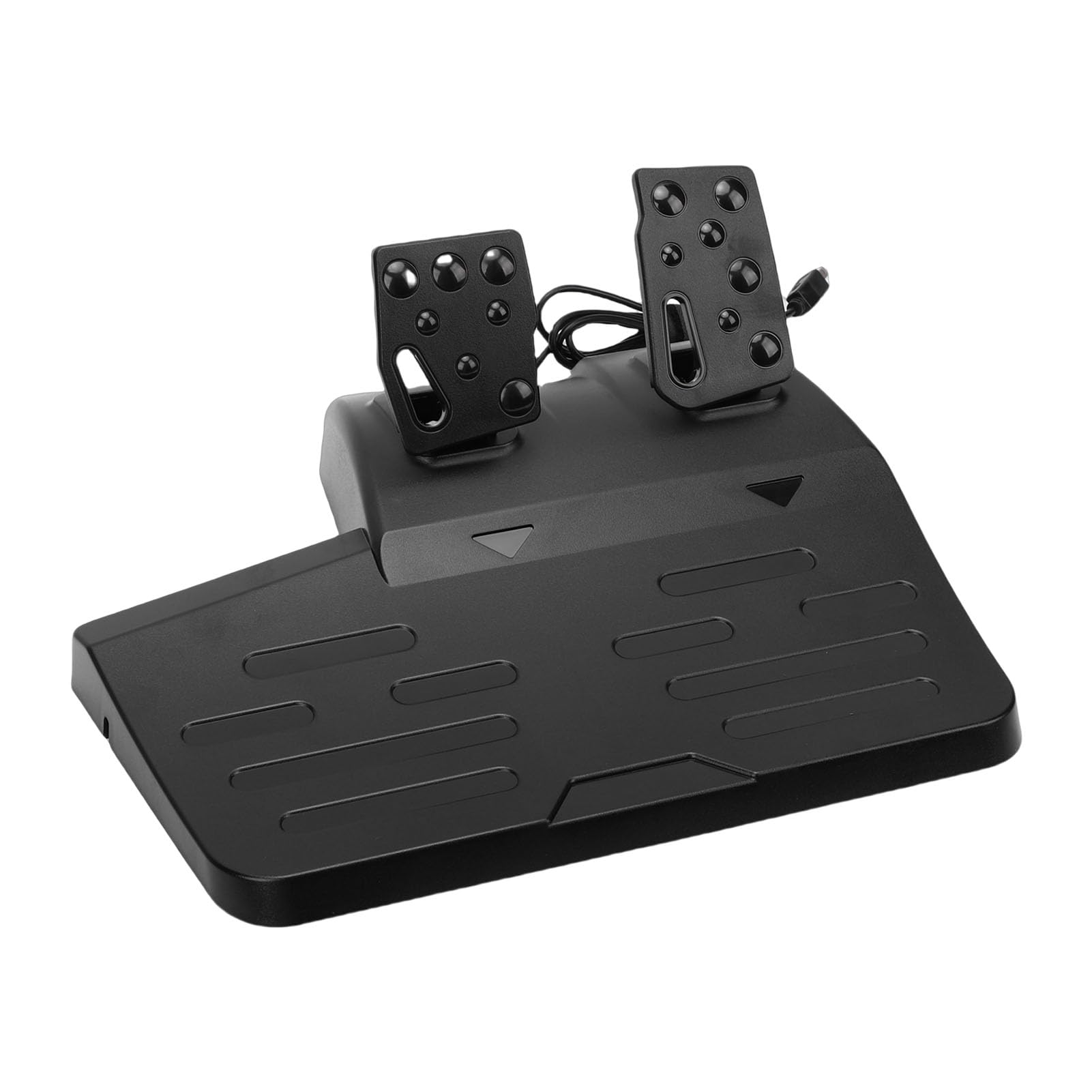 Plyisty Juego de Volante para Videojuegos, Volante de Carreras Driving Force de 11 Pulgadas y Pedales de Suelo, Abrazadera G, Compatible con Consola de Juegos de PC Android