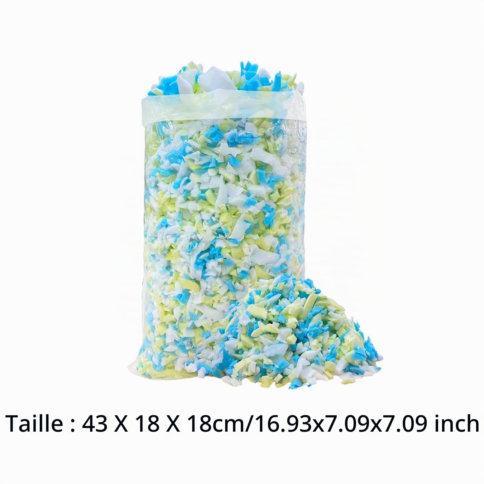 Remplissage En Mousse à Mémoire de Forme 2.3 Kg Remplissage de Rechange Remplissage D'oreiller Léger, Doux Et Confortable, Rembourrage En Mousse à Mémoire de Forme pour Le Rembourrage Des Oreillers