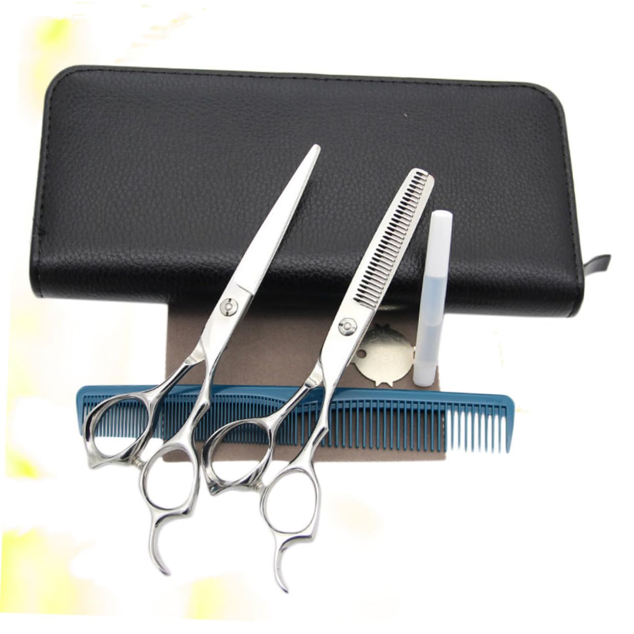 POPETPOP Tijeras de Corte Cabello Tijeras de Acero Inoxidable de Barbero para Cortar el Pelo Herramienta para Cortar el Cabello Uso Peluquería Profesional