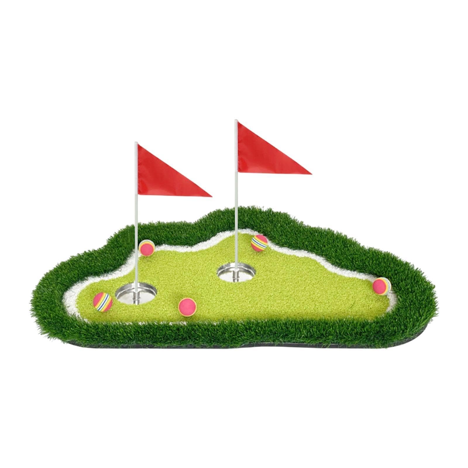 Vaveren Floating Golf Putting Mat Hitting Mat Swing Folding Accessories Chipping Green Game Set for Game Lake Outdoor Activities