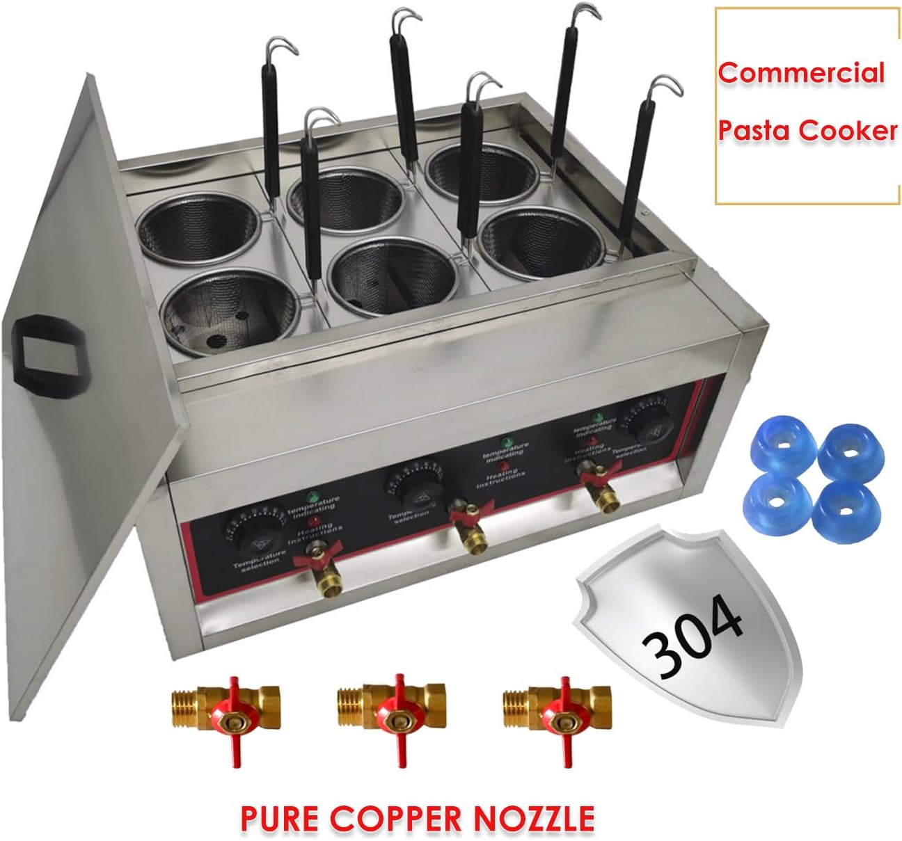 Drain valves and other components of the pasta cooker