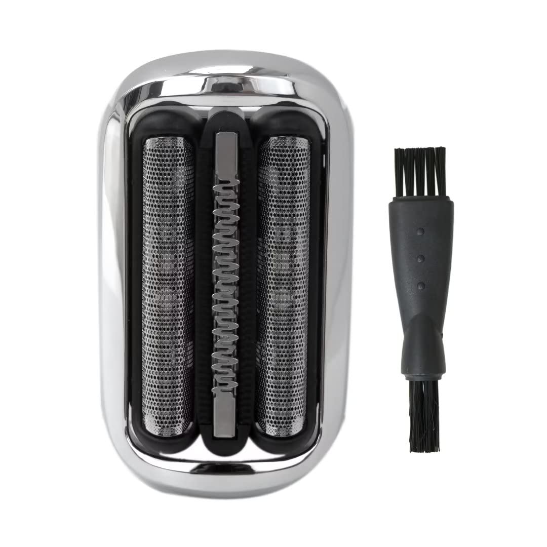 2023 New Version 73S Replacement Silver Replacement Shaver Head &1 brush for Braun Series 5/6 5018S 5020S 5035s 5049s 5050cs 6075cc 6020s 6040cs 6072cc 6075cc 6090cc 7020s 7025s 7027cs 7071cc (Silver)
