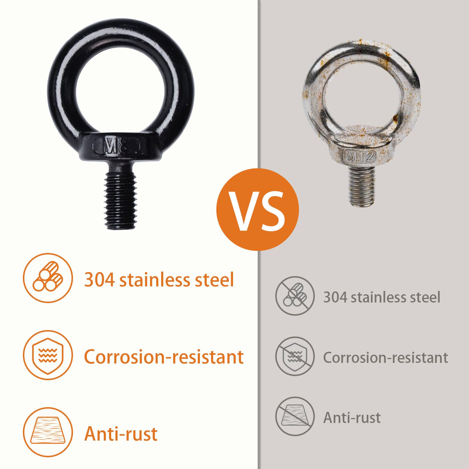 M6 Eyebolt For Hanging Lights Antrader M6 Lifting Eye Bolts – 4-Pack, 304 Stainless Steel, Shoulder Type, Corrosion-Resistant M6 Eyebolt For Hanging Lights Antrader M6 Lifting Eye Bolts – 4-Pack, 304 Stainless Steel, Shoulder Type, Corrosion-Resistant