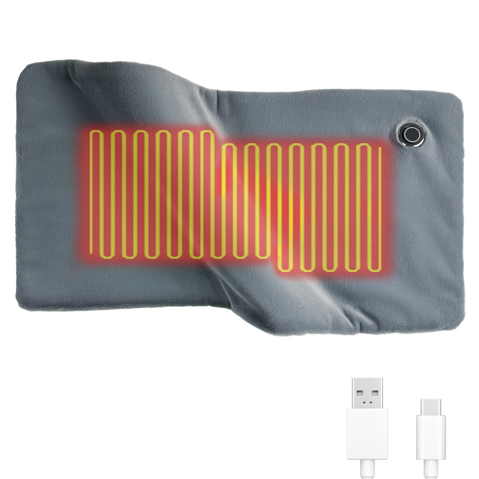 Mostop 30 x 60 cm USB Electric Blanket Made of Crystal Velvet Single Electric Blanket, Wir...