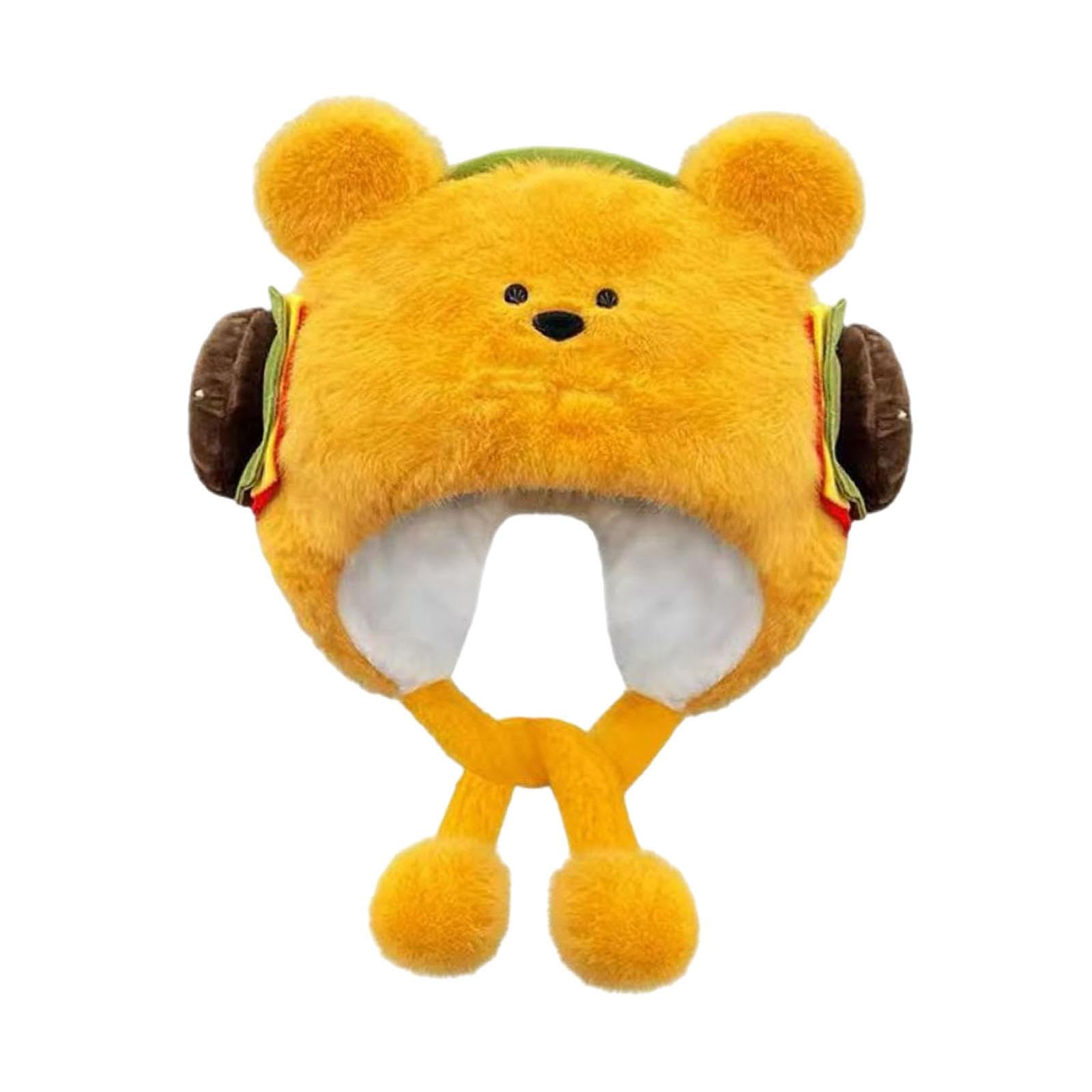 STYLEHEAVEN Cute Plush Hat Warm Cartoon Funny Beanie Hat for Holidays Festivals Shopping Yellow|Clothing, Shoes & Accessories | Womens Accessories | Hats-picture-25