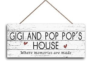 Sweet Welcome Sign for Grandparents - Gigi and Pop Pop's House Sign...