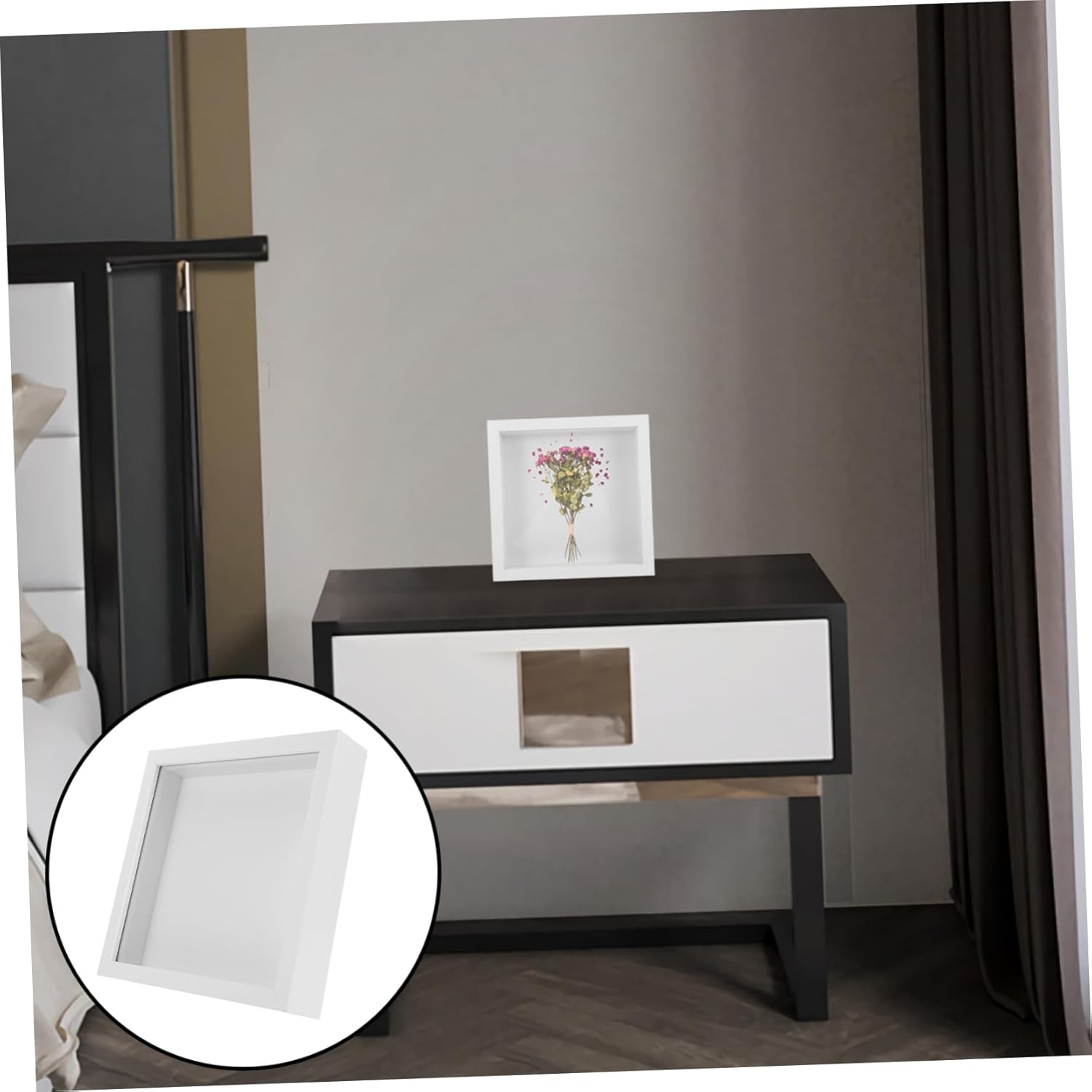 Cabilock 4pcs Wooden Dried Flower Shadow Box Frame Elegant Display Case for Pressed Flowers Photos Crafts and Memorabilia Versatile Home Decor with Flexible Positioning Options