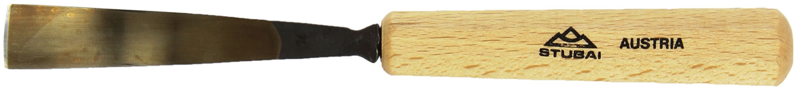 Stubai 521418 dłuto do rzeźbienia w drewnie typu 14 z drewnianym uchwytem, złoty/beżowy, 18 mm