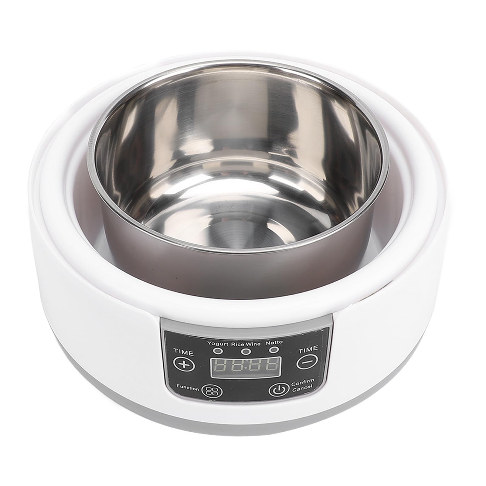 Respicefinem Máquina eléctrica para hacer yogur 1 Máquina para hacer yogur y natto casera de 2 litros con revestimiento de acero inoxidable Incubadora doméstica pequeña y fácil de