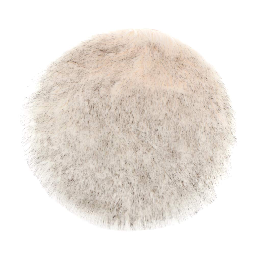 Coussin de siège rond blanc gris 33cm galette de chaise salon