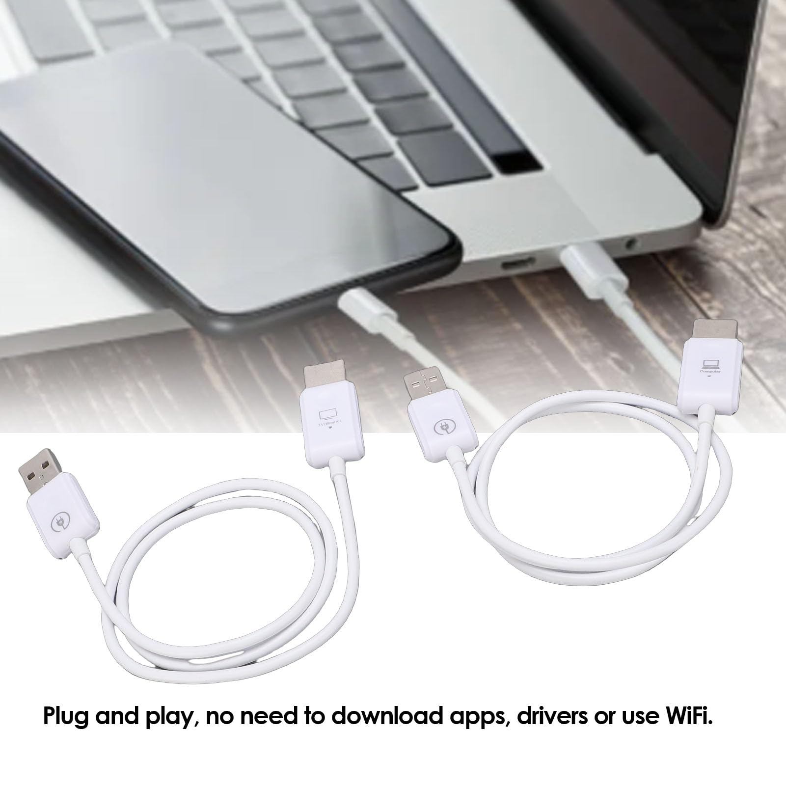 Topiky Émetteur et Récepteur HDMI sans Fil Améliorés, Extension HDMI sans Fil pour Streaming Vidéo, WiFi 5G, Portée 50 M, Kit D'extension 1080p Point à Point pour Projecteur TV PC