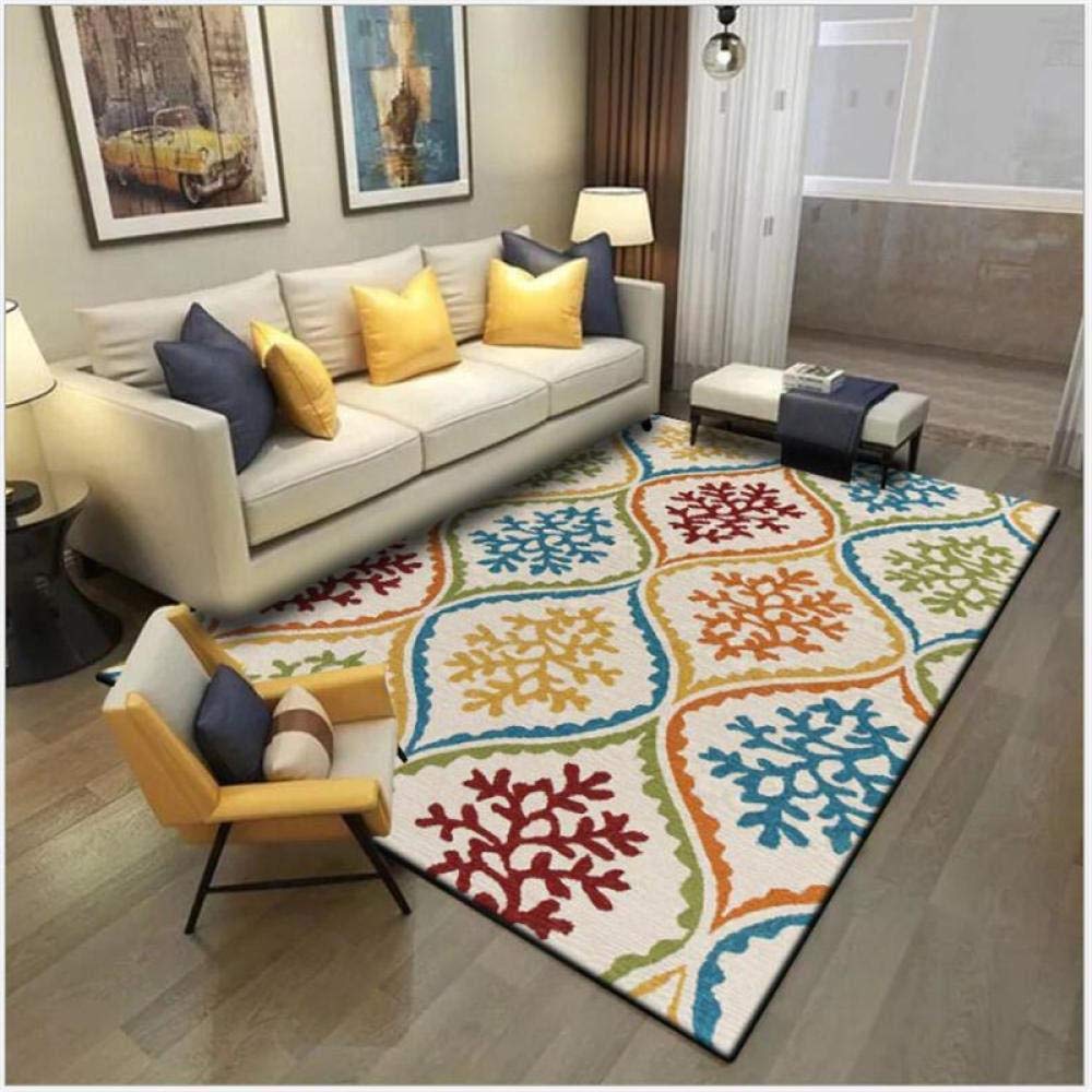 Tapis de salon multicolore idéal pour habiller l'espace de jeu des animaux de compagnie