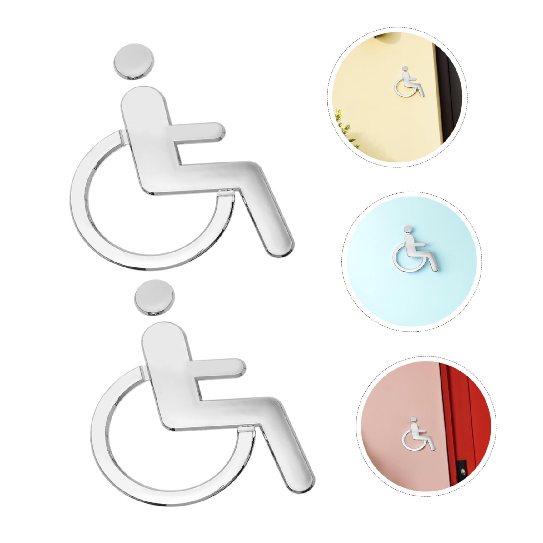 MAGICLULU 6 Piezas De Símbolo De Discapacidad Señal Para Discapacitados Señal Para Discapacitados De Cuidado Para Para