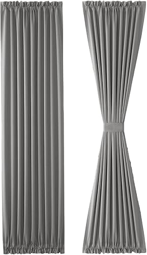 Miniatura 7 de DWCN Cortinas para Puertas Francesas  Cortinas Térmicas Opacas Blackout con Bolsillo para Barra para Puertas con Ventana de Cristal, Puertas de