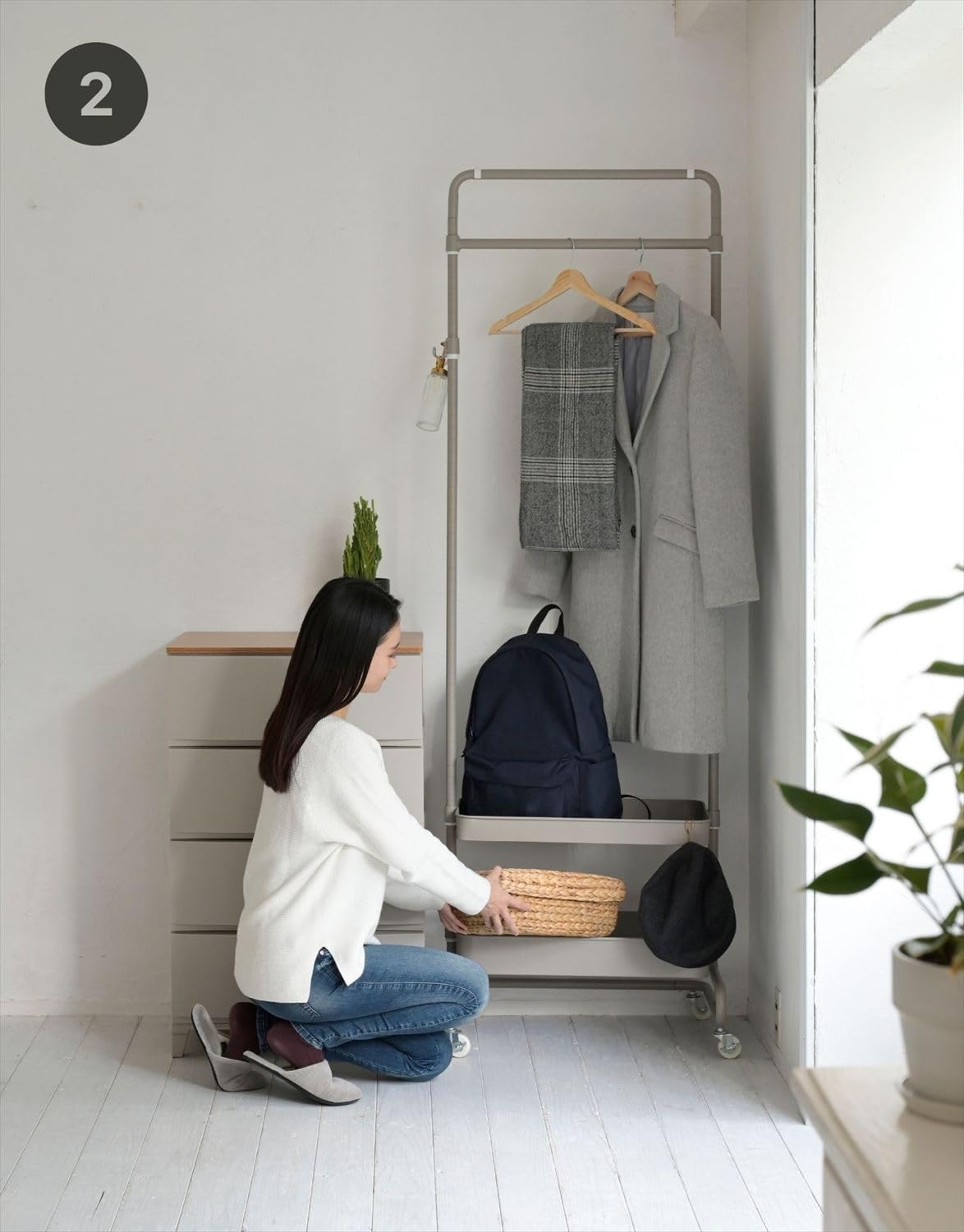 Amazon｜[山善] トローリーハンガー 追加パーツ 【パーツのみ ※本体