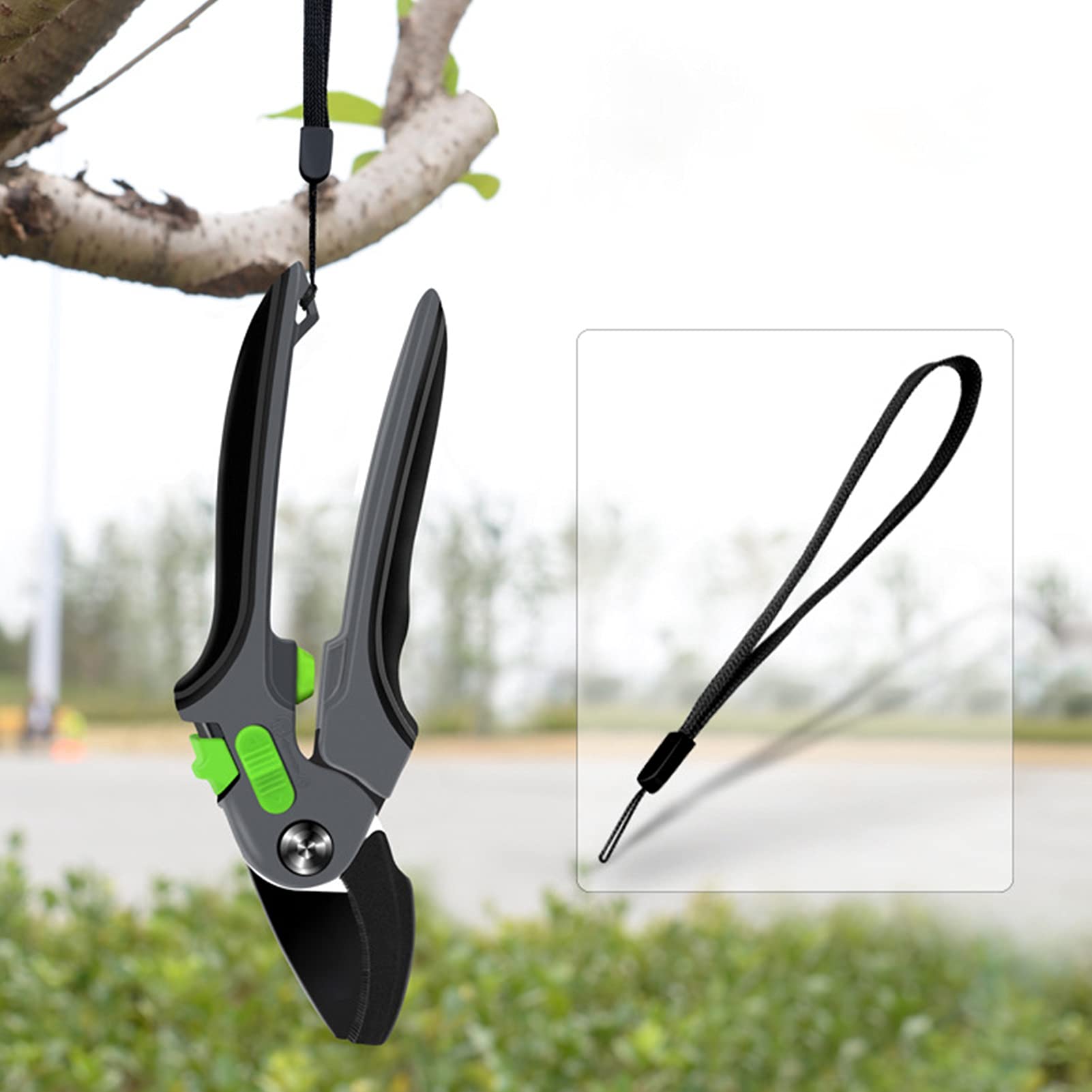Tijeras de podar, Tijeras de podar para jardín, árboles frutales, Tijeras ahorradoras de Mano de Obra con Ranuras Antideslizantes para podar en jardinería.