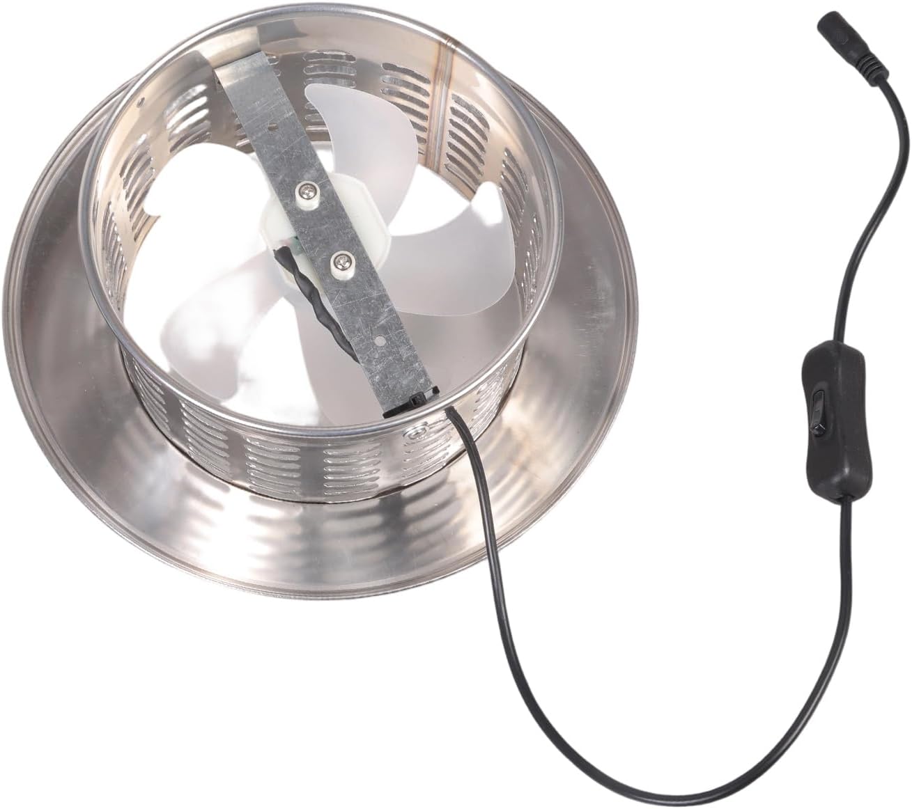 160mm Stainless Steel 12V Roof Exhaust Fan Includes Switches for Bathroom Kitchen Ventilation Efficient Moisture Steam Odor Removal