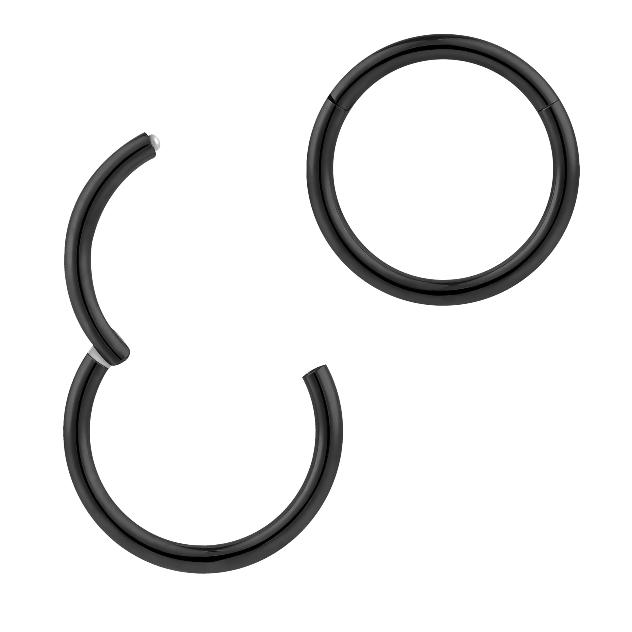 365 SLEEPERS 1pc Titanium Implant Grade Nose Rings 20G 18G 16G 14G 12G 10G 8G 6G Septum Hinged Segment Ring Body Piercing Jewellery Hoop Lip Rings Helix Cartilage Rook Earrings Nickel Free — view 12