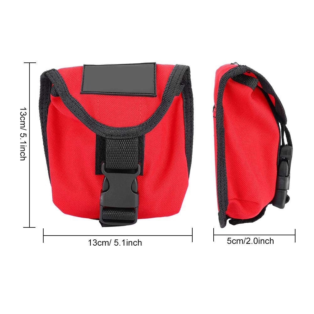 2KG Weight Belt Pocket with Quick Release Buckle diving Diving Trim Counter Weight Pocket Pouch with Buckles for diving Diving(Red)