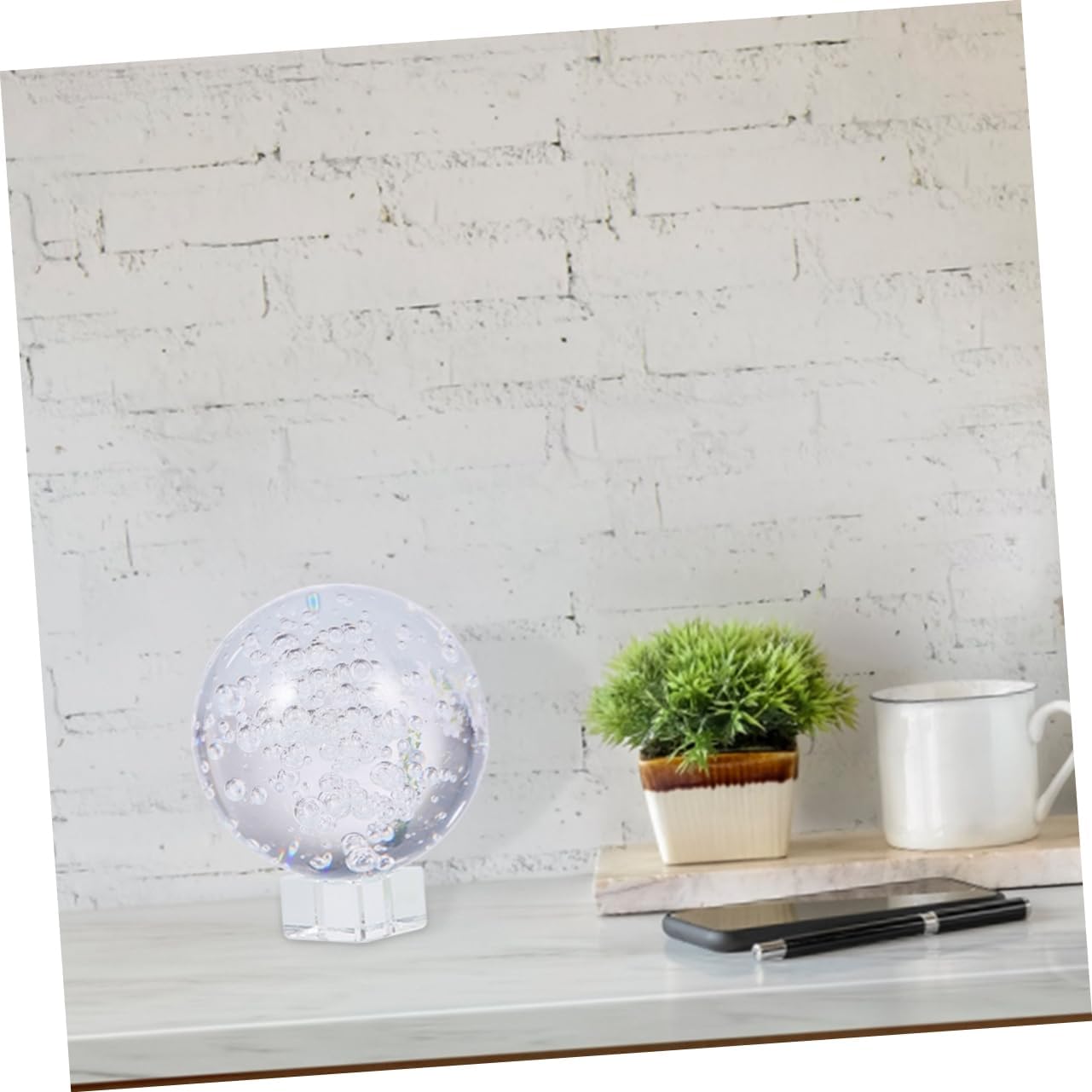 Bubble Ball Base for Decorative Ornaments Crystal Ornaments for Home Balls Spheres Orbs Decor