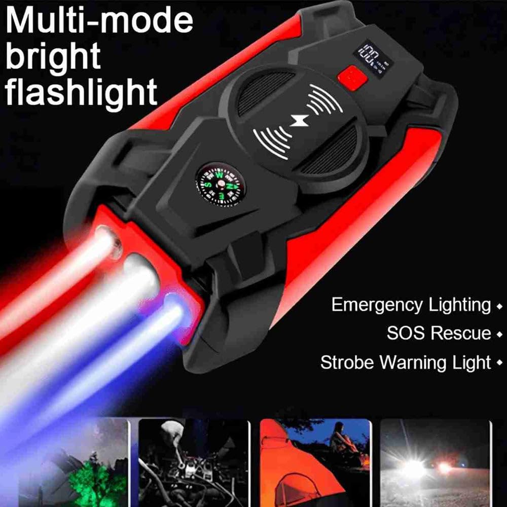 Arrancador de Batería de Coche Almalux Q-X7 – 26000 mAh, Compresor de Aire y Cargador Inalámbrico