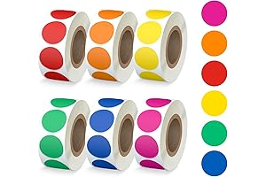 Misofuki 3/4" Round Color Coding Circle Dot Labels