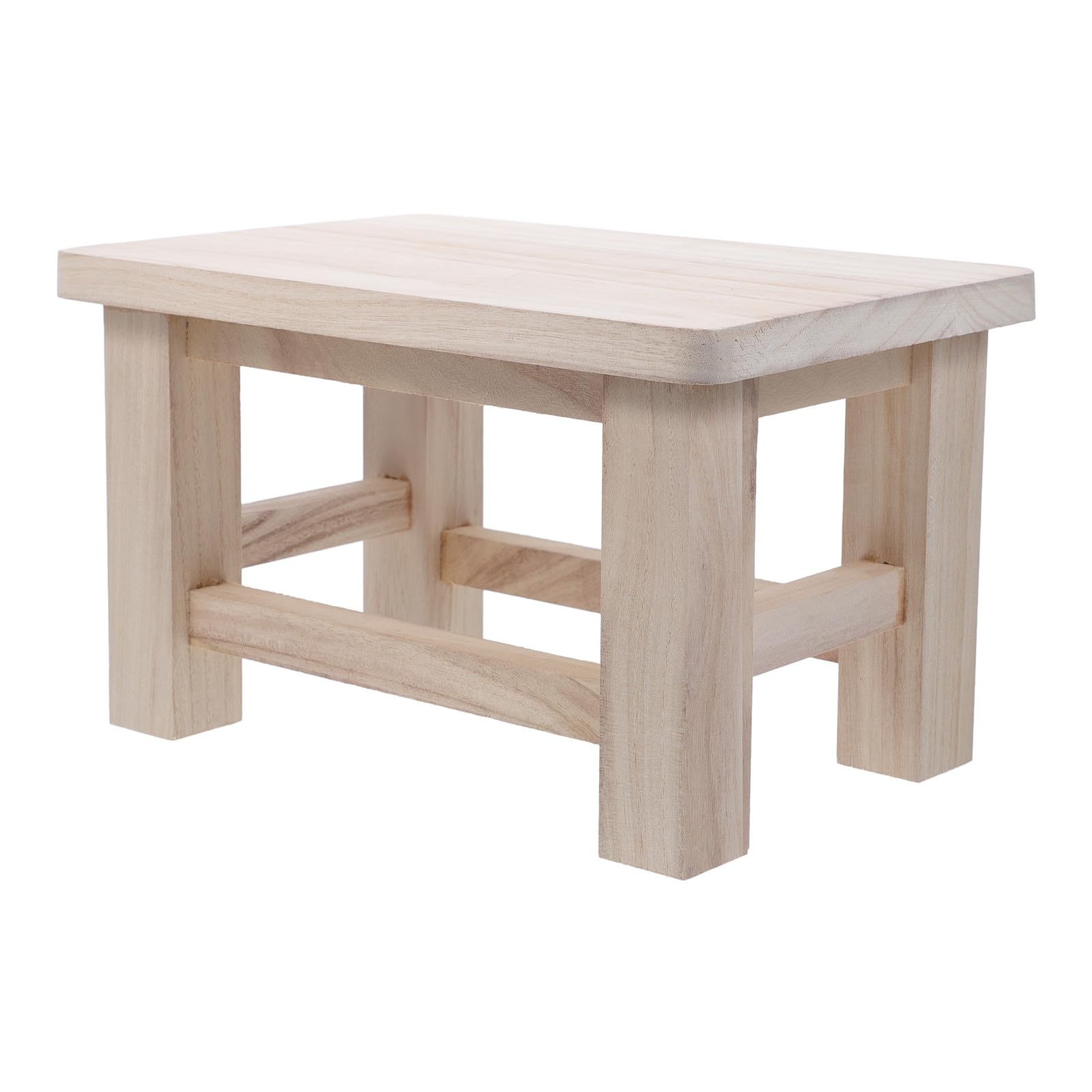 Yardenfun Taburete de Madera Natural para Niños, Ligero y Compacto, Adecuado para Cambiar Zapatos Hogar, Diseño Pequeño y Funcional Patas de Madera Resistentes