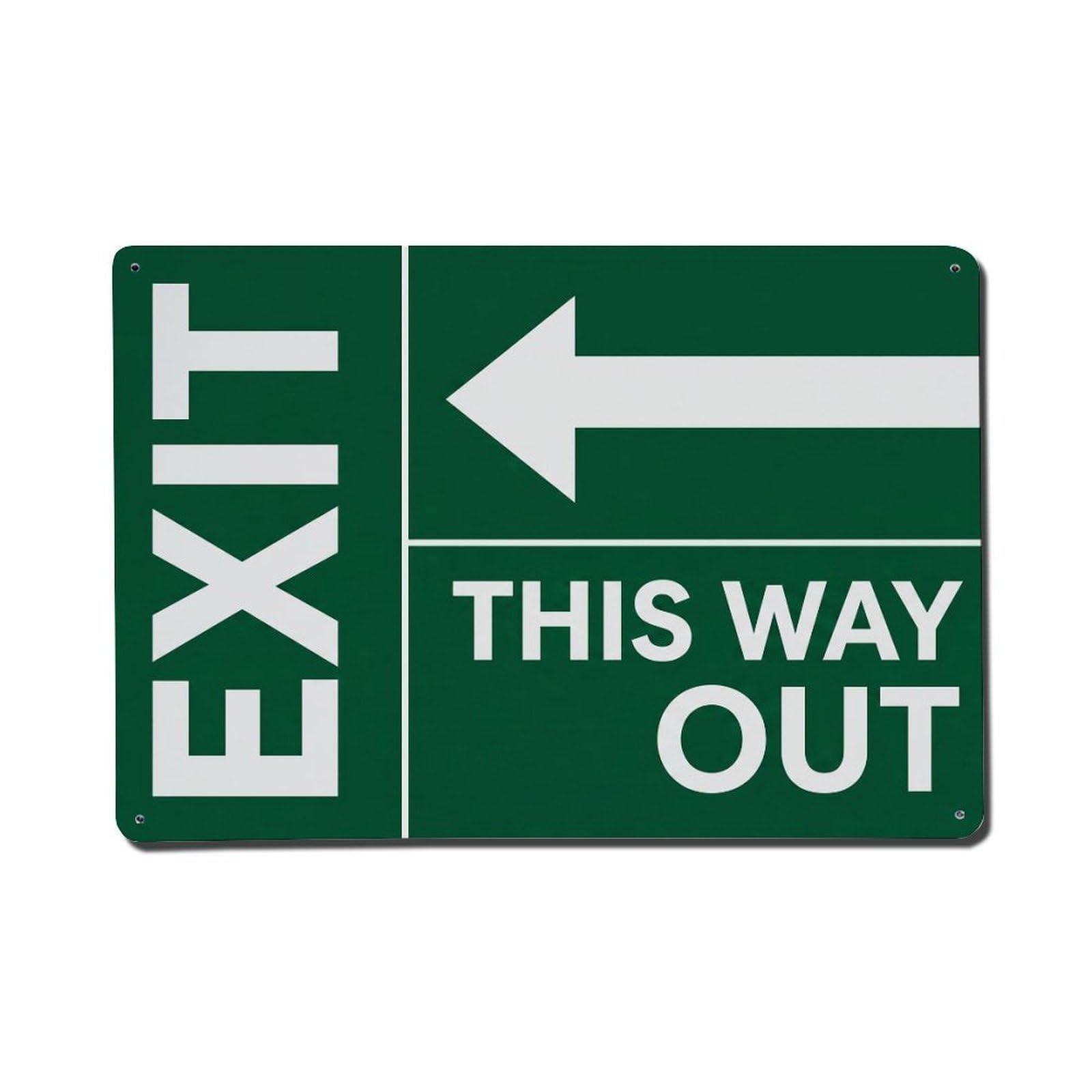 Exit This Way Out Fire Safety 1 Vintage Metal Tin Sign Plaque Wall Decor for Cafe, Club, Garden Metal Poster 8x12Inch