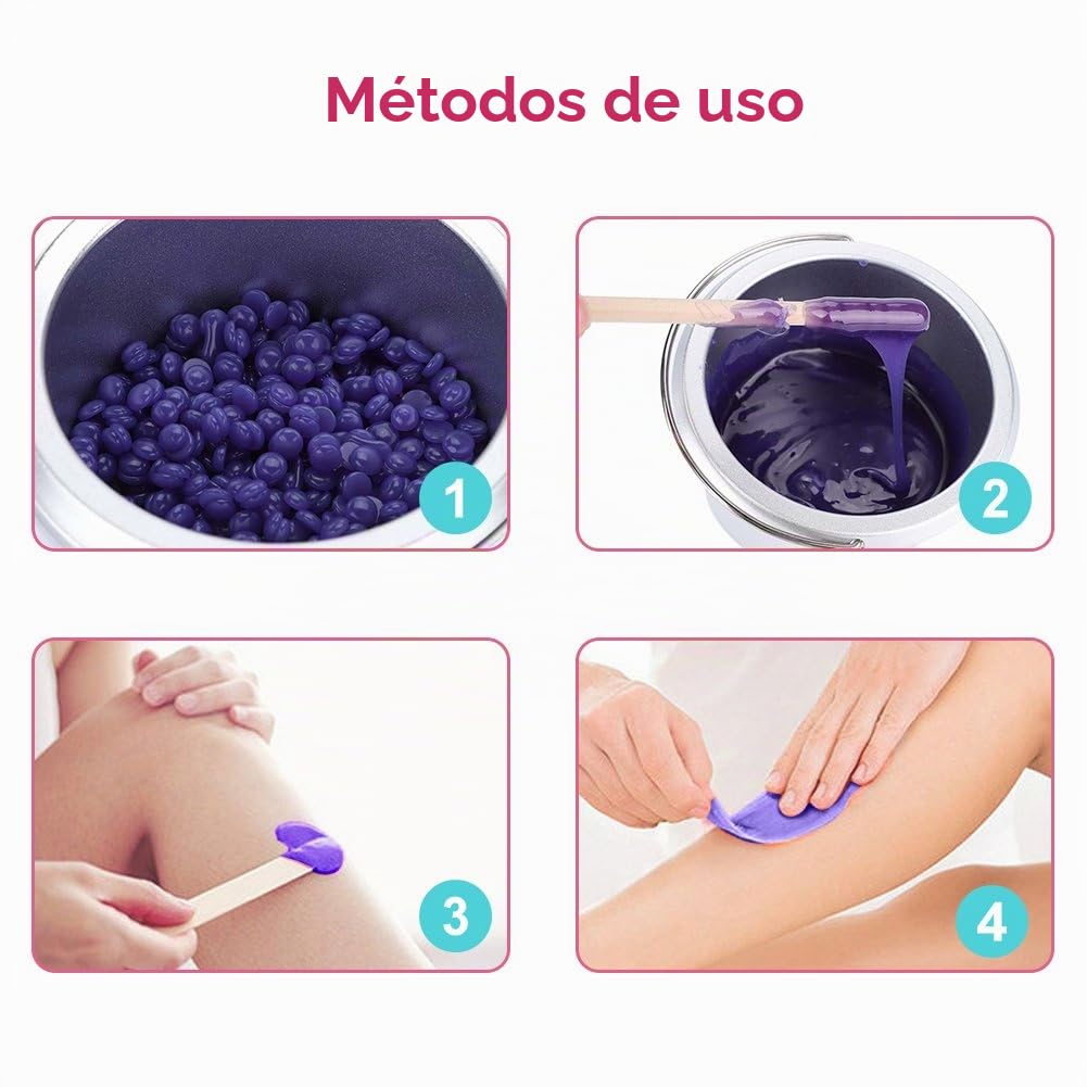 Sonew Máquina de calentamiento de cera de doble cera de cera eléctrica portátil profesional calentador de cera con ajuste de temperatura ajustable, para mujeres hombres